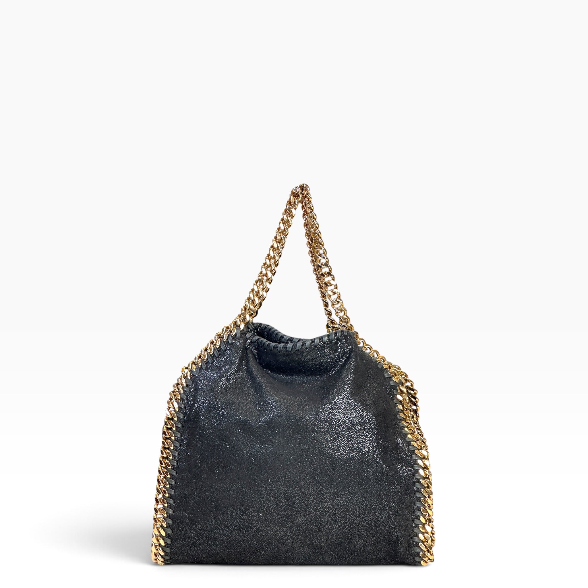 Stella Mccartney Falabella Shaggy Mini black leather Tote Bag