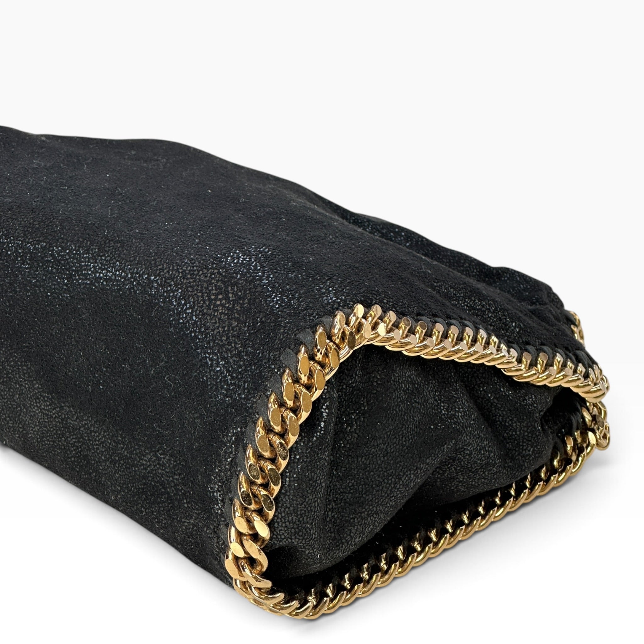 Stella Mccartney Falabella Shaggy Mini black leather Tote Bag