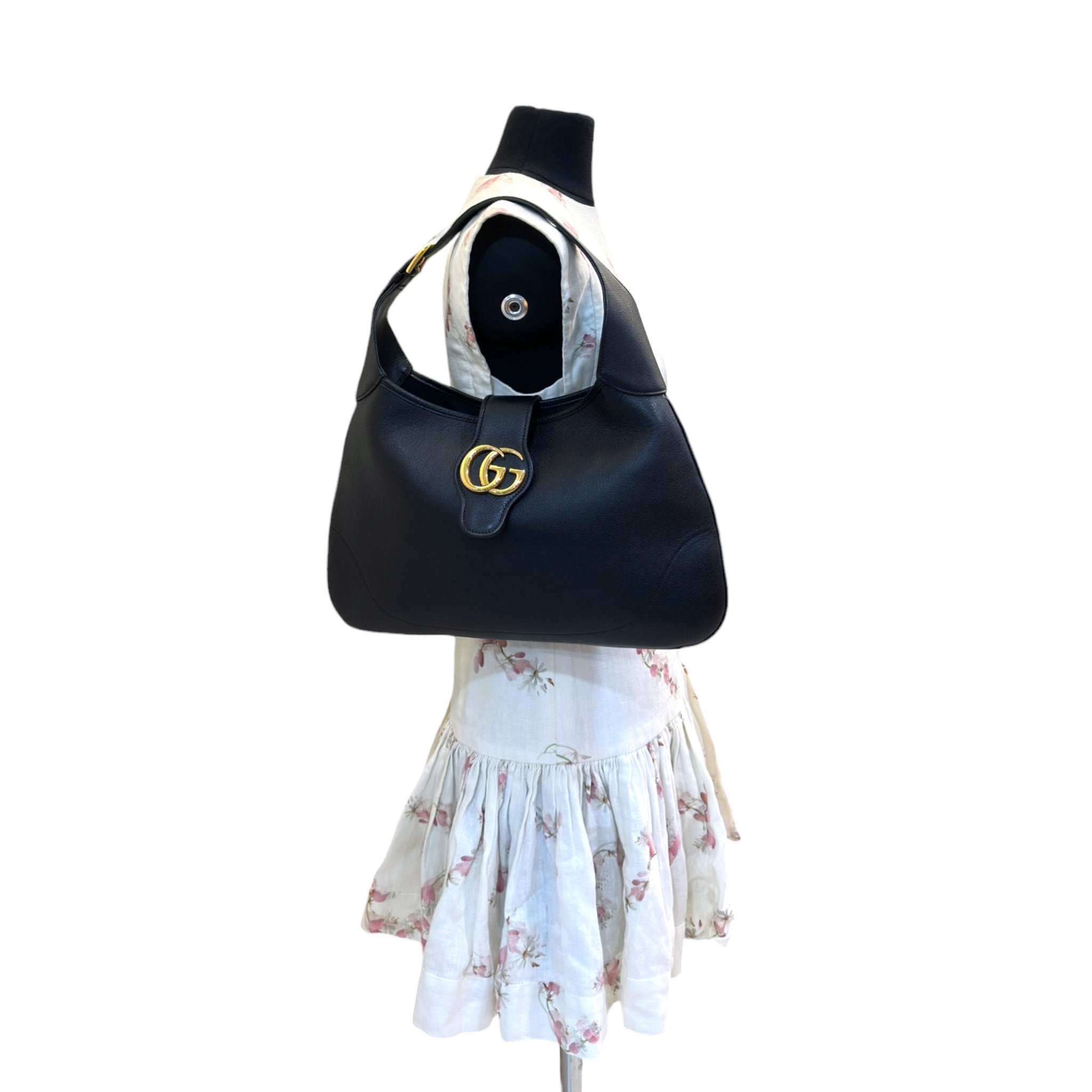 Gucci Aphrodite Shoulder Bag Black Leather