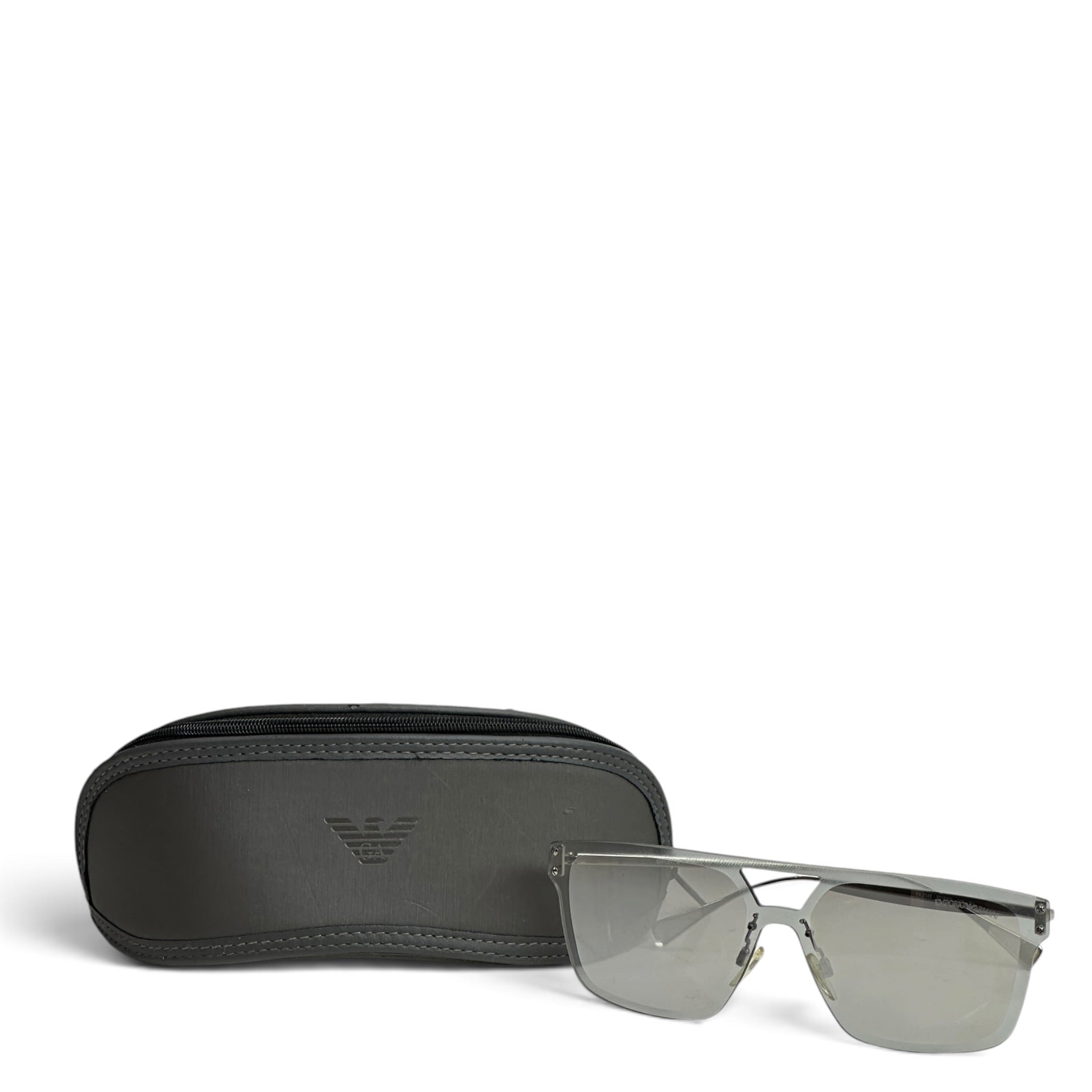 Emporio Armani Silver Metal Frame Sunglasses Model: 2048/30105A
