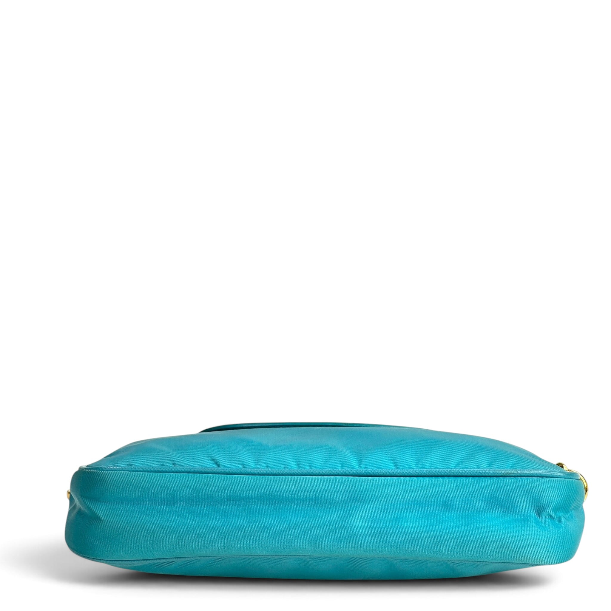 Prada Tessuto Turquoise Nylon Saffiano Crossbody Bag