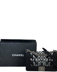 Chanel Mosaic Boy Bag Medium Black Quilted Wool