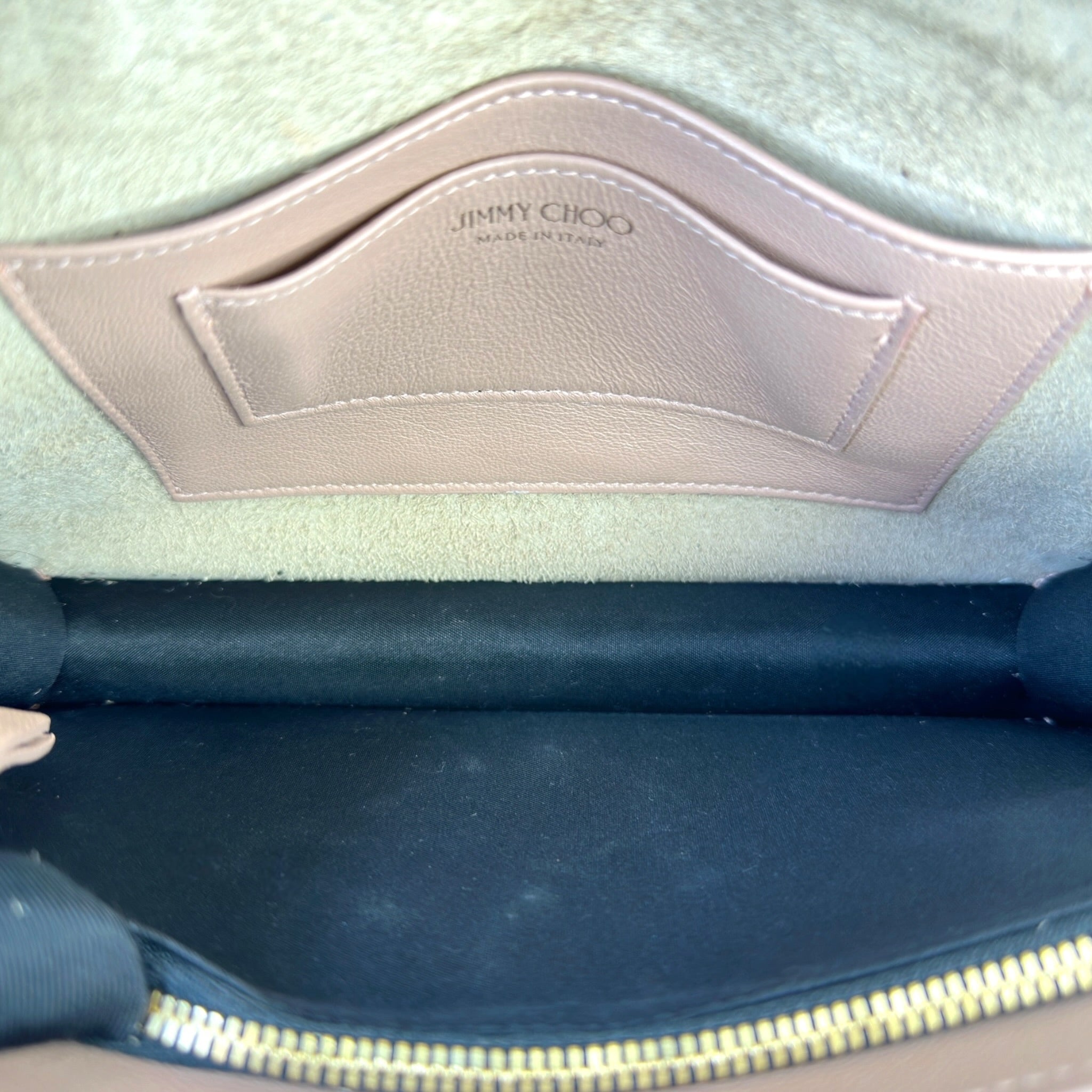 Jimmy Choo Glitter Clutch Bag With Chain