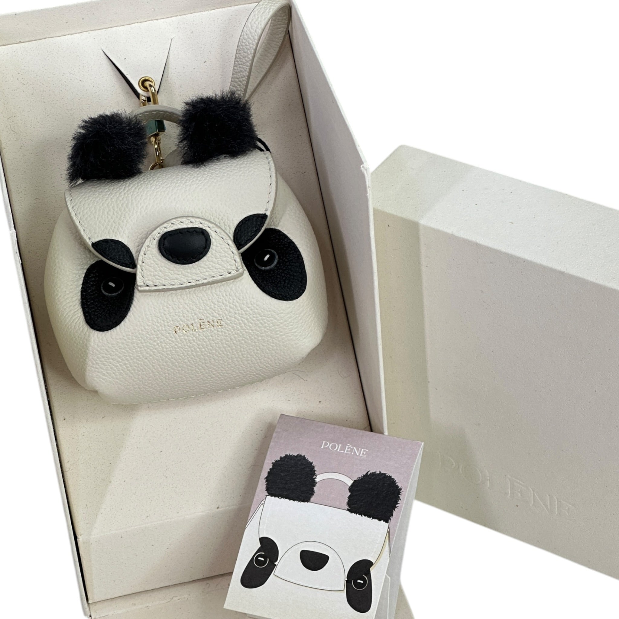 Polene Nanonimals Pamboo Textured Ecru Leather