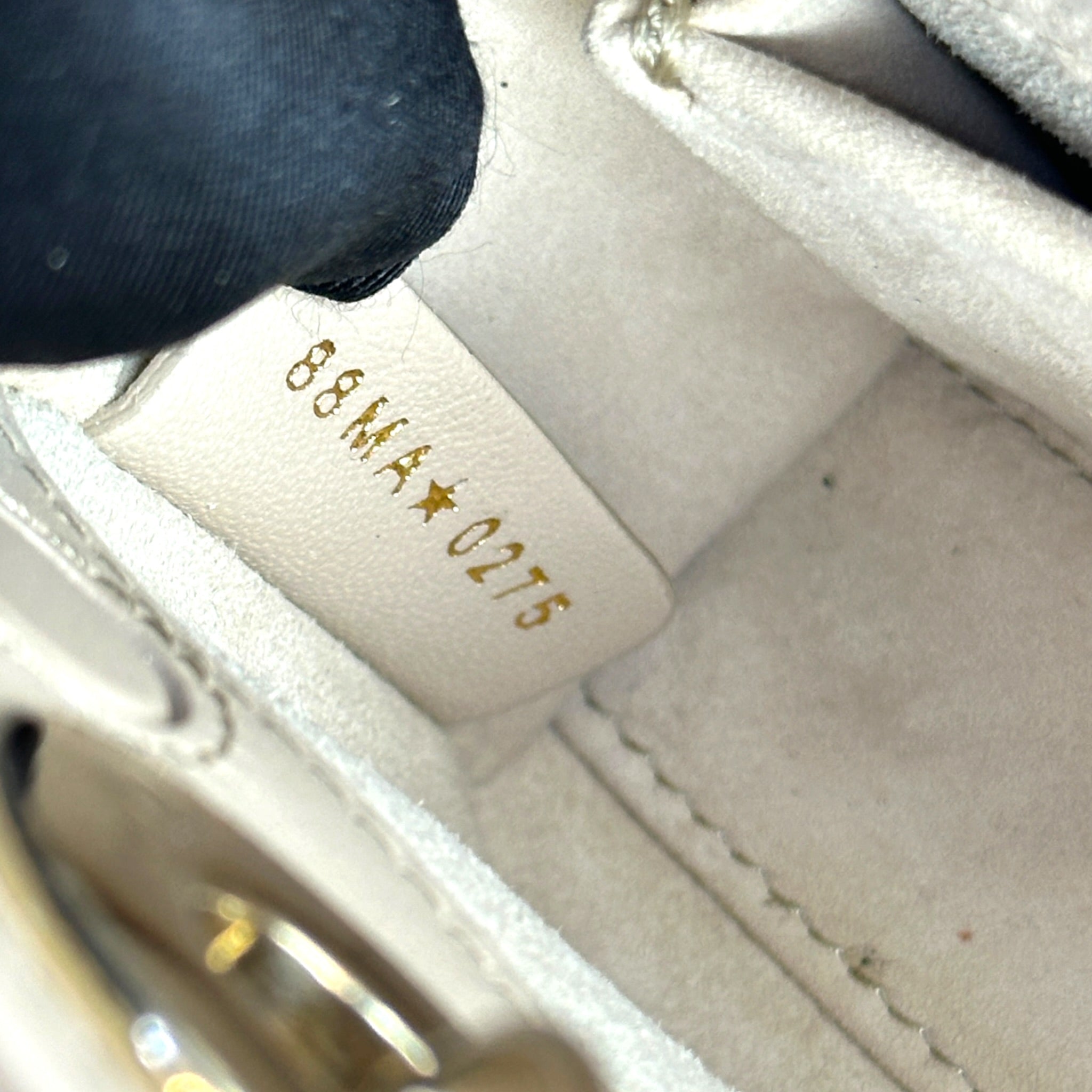 Dior Small Lady D-Joy Cannage Powder Beige Lamb Skin Bag