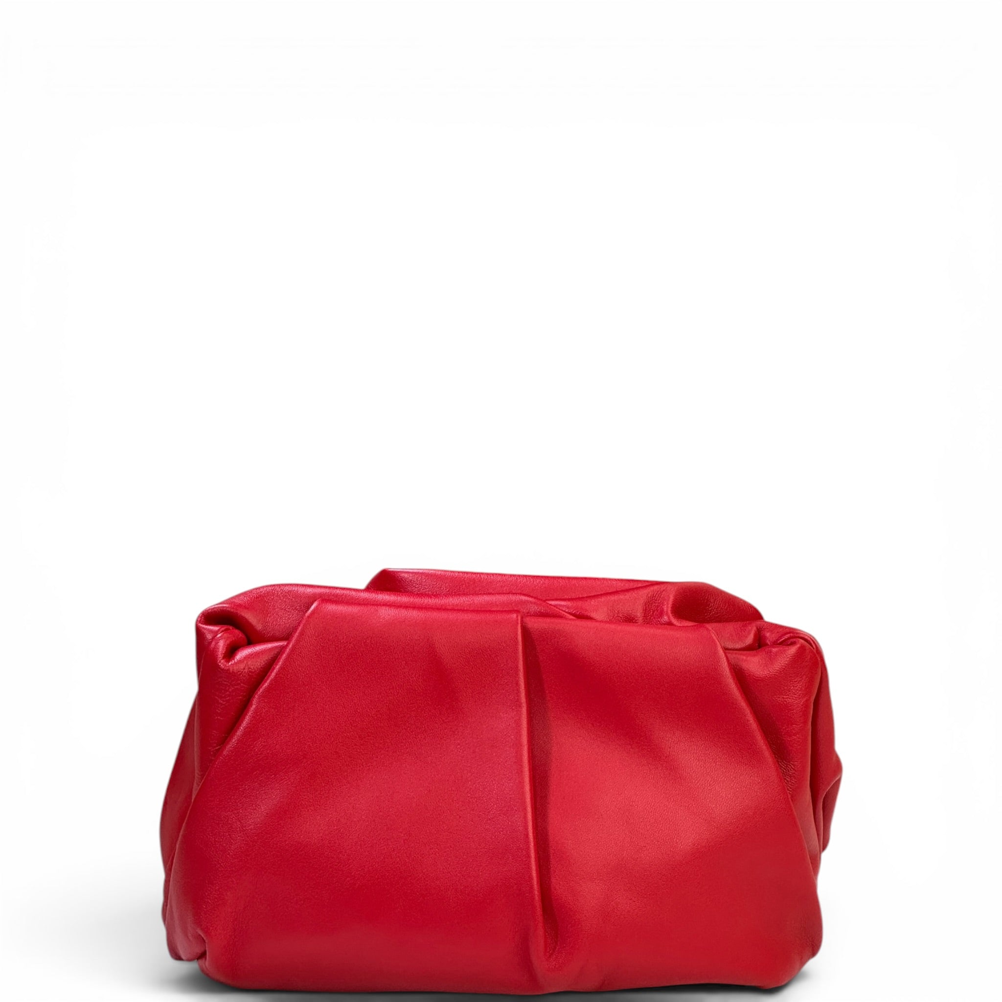 Burberry Rose Clutch Red Lamb Leather