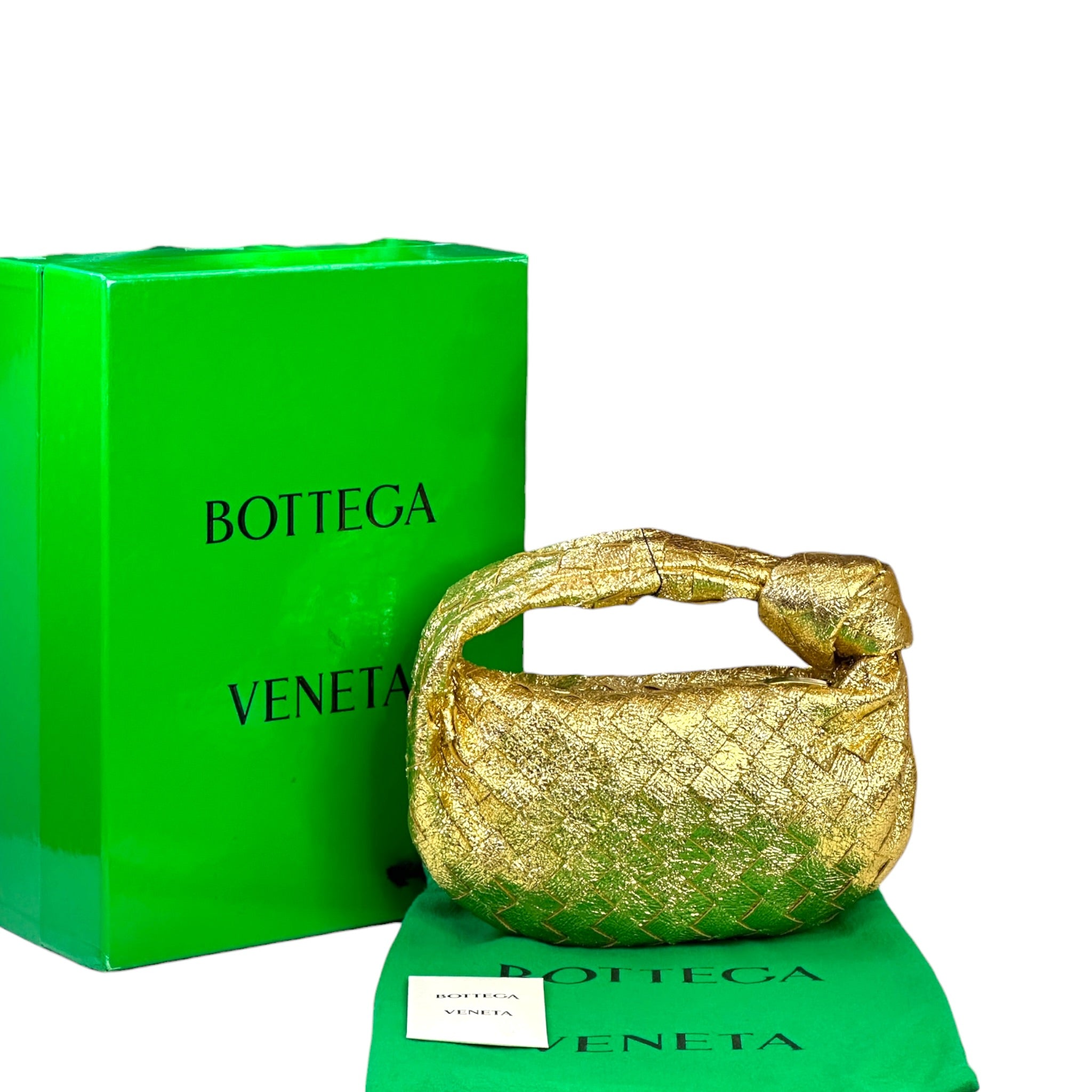 Bottega Veneta Jodie Mini Bag Gold Leather