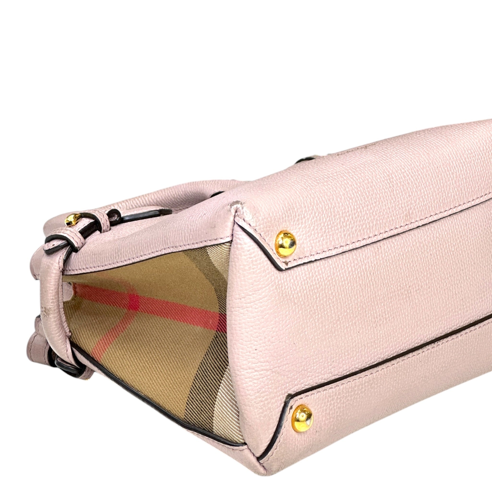 Burberry Baby Banner Mini Pink Calf Skin Tote