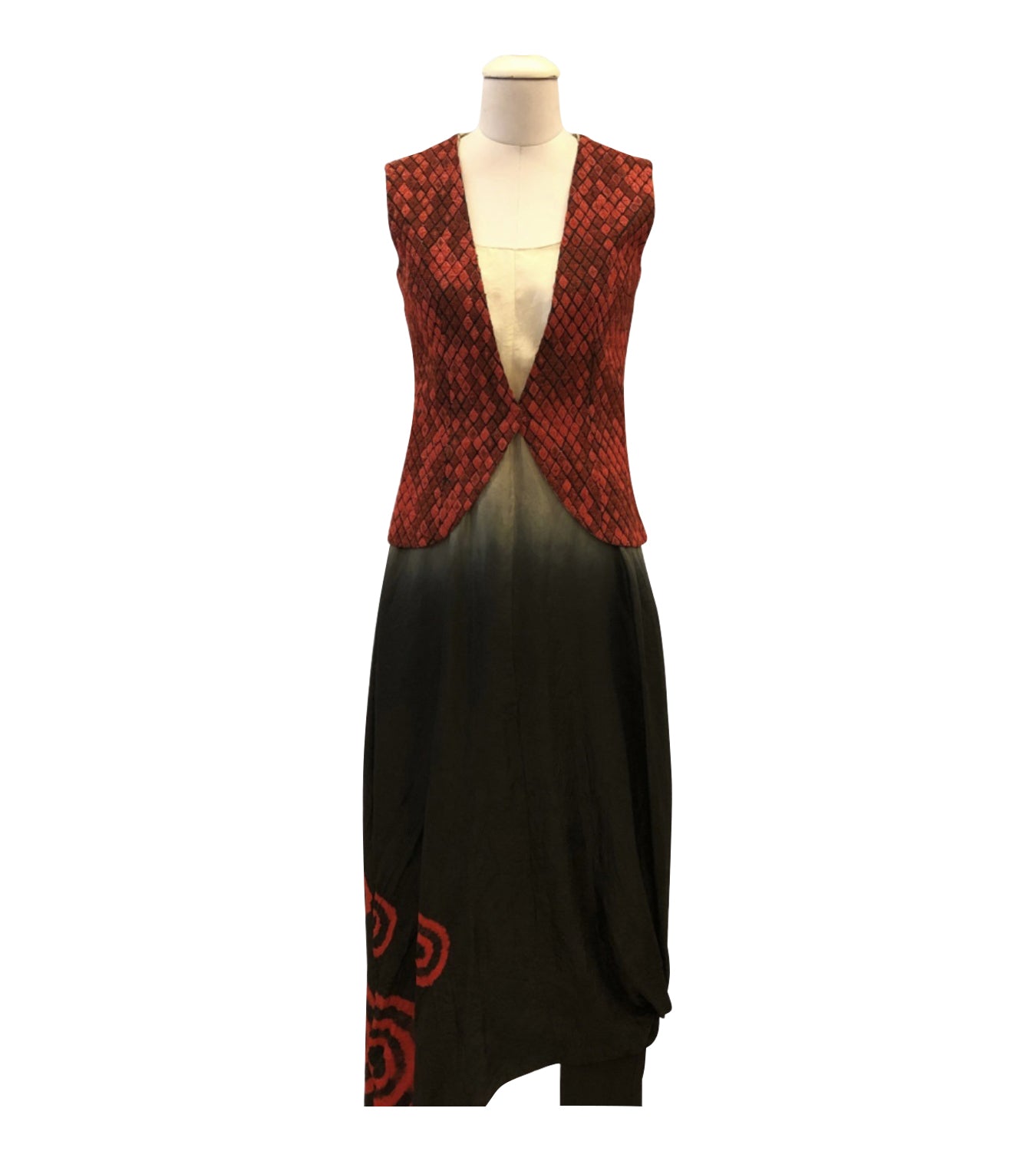 Anamika Khanna Black & Red Cape set