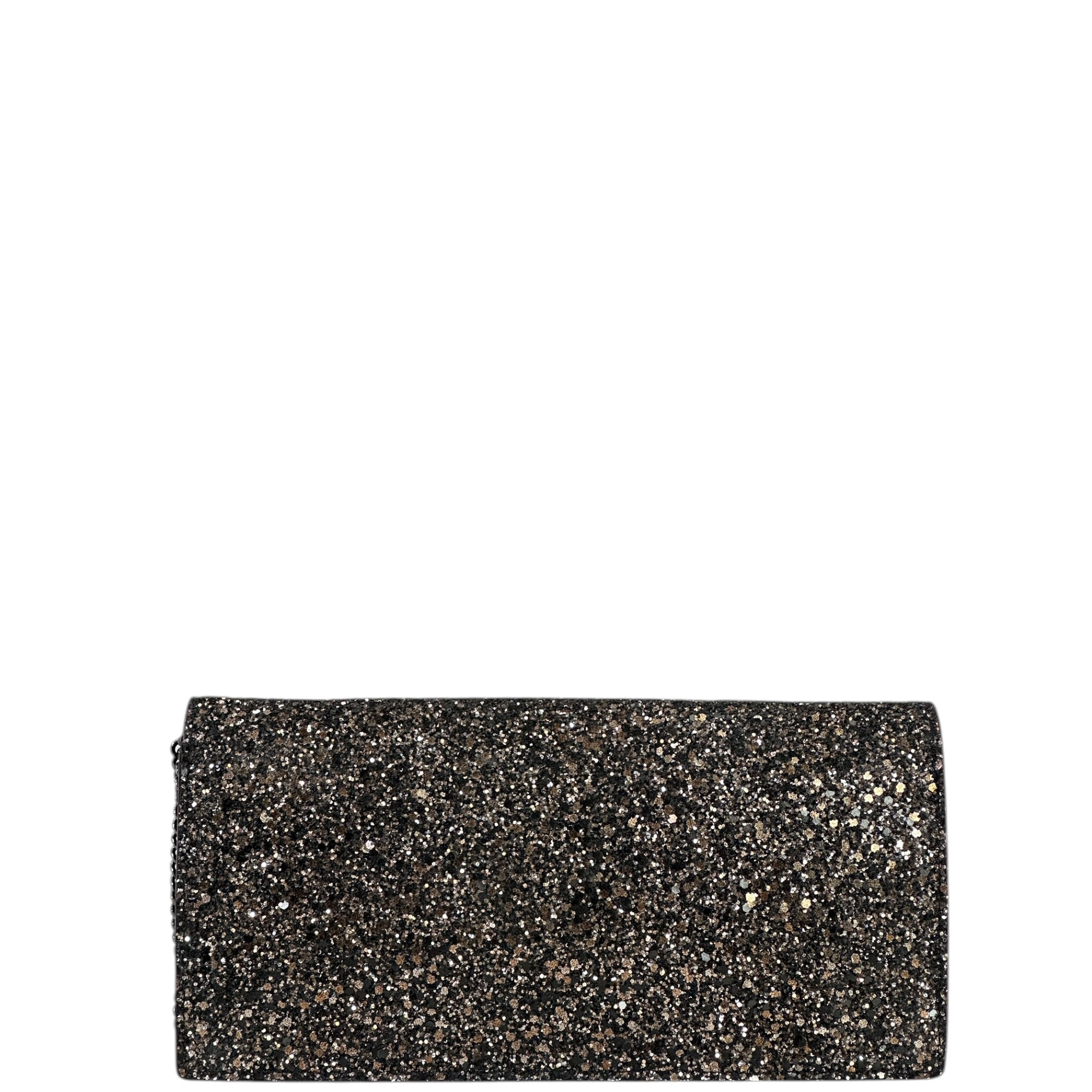 Jimmy Choo Finley Shoulder Bag Bronze Coarse Glitter