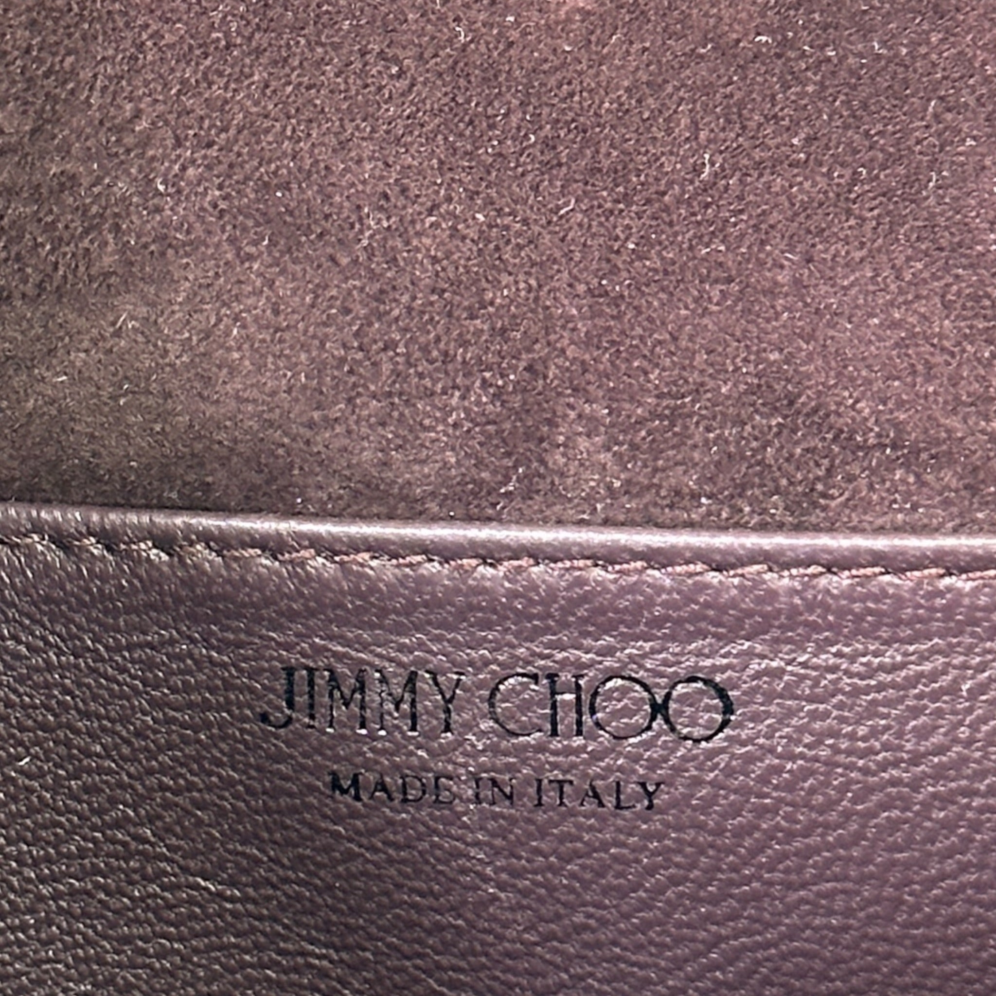 Jimmy Choo Finley Shoulder Bag Bronze Coarse Glitter