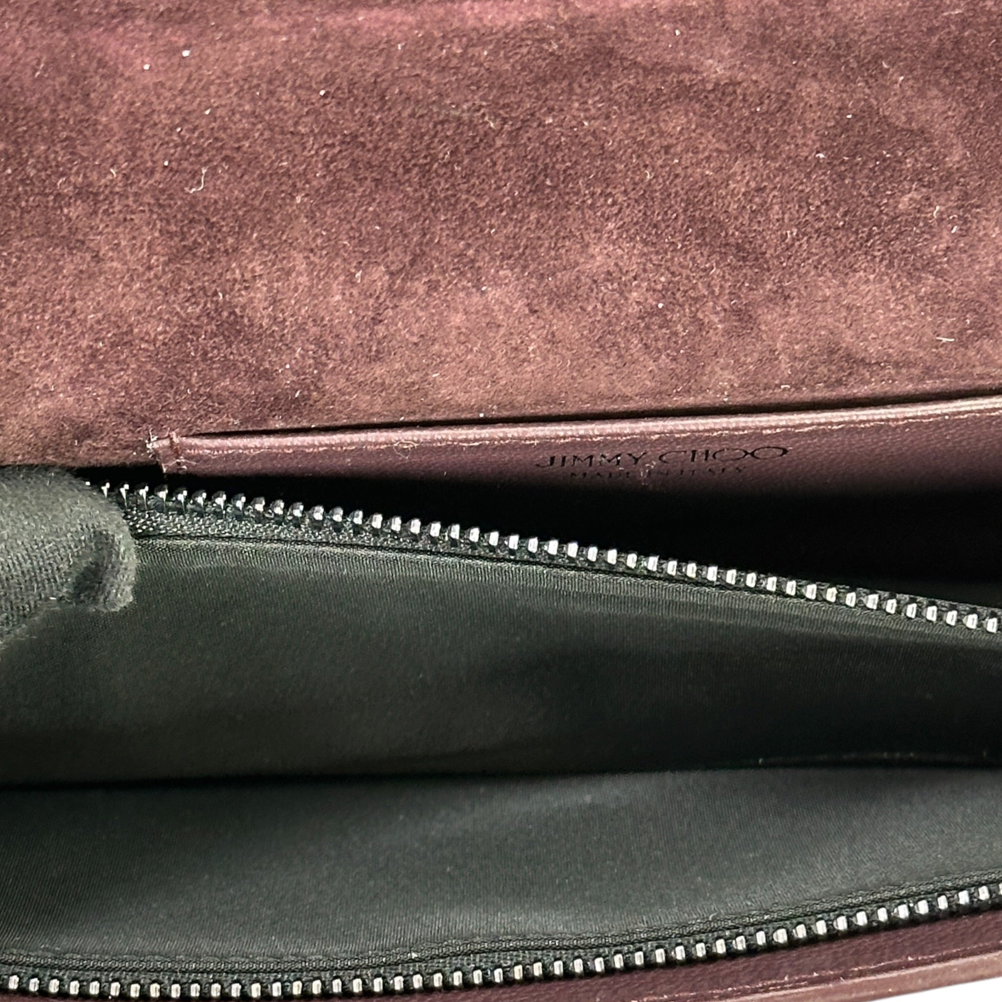 Jimmy Choo Finley Shoulder Bag Bronze Coarse Glitter