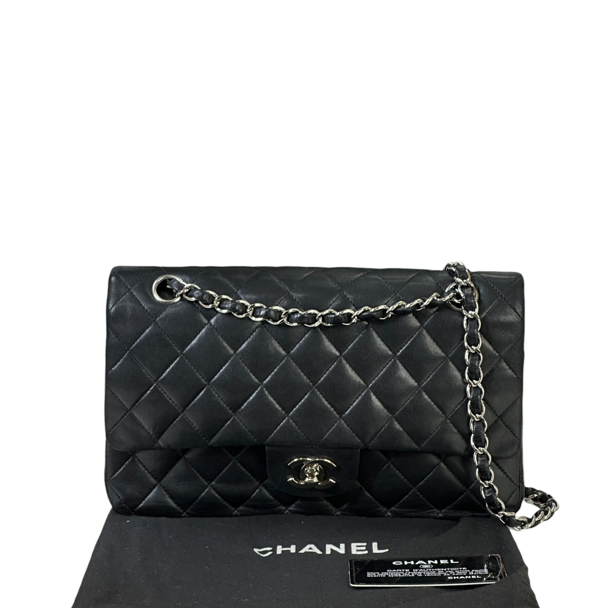 Chanel Classic Flap Bag Small Black Smooth Lambskin