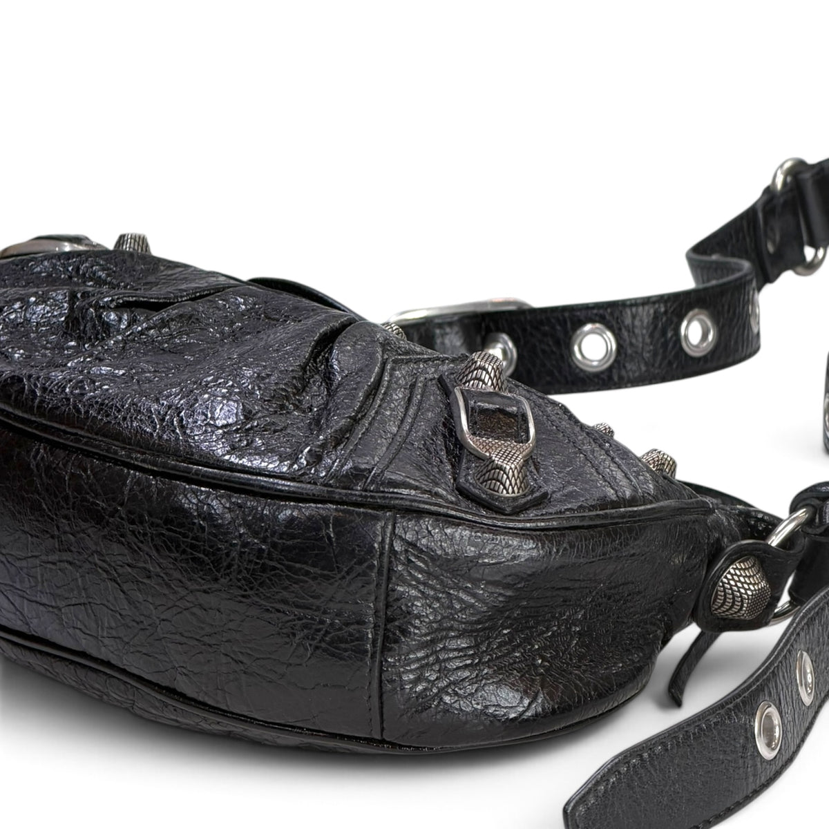 Balenciaga Le Cagole xs Black Leather Shoulder Bag