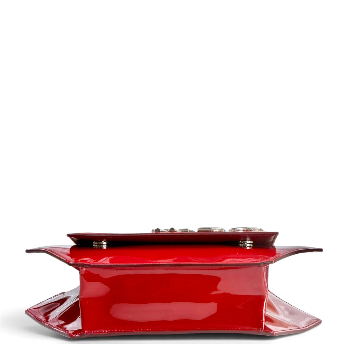 Dolce & Gabanna medium red patent leather shoulder bag