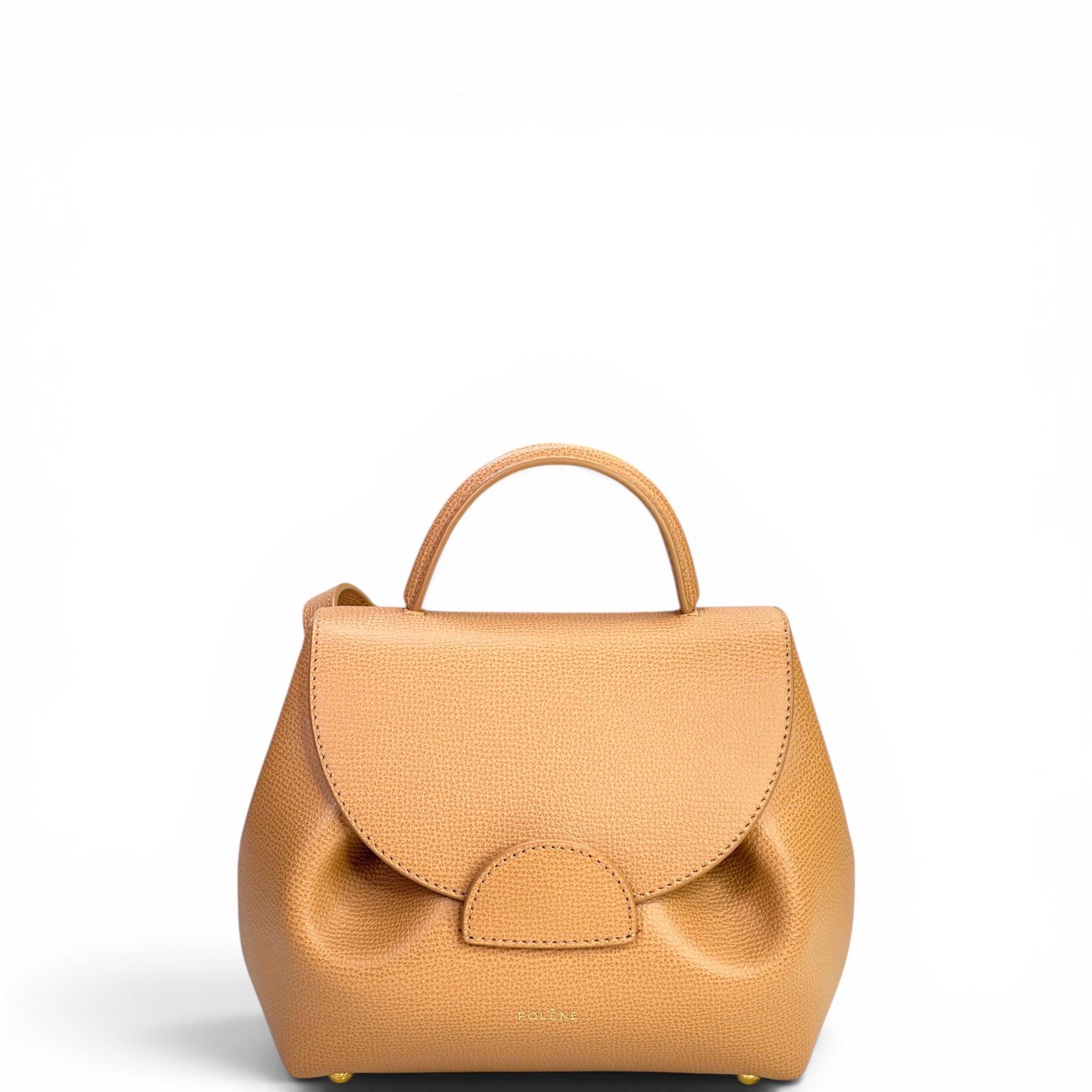 Polene Numero Un Nano Nano Pink Textured Leather
