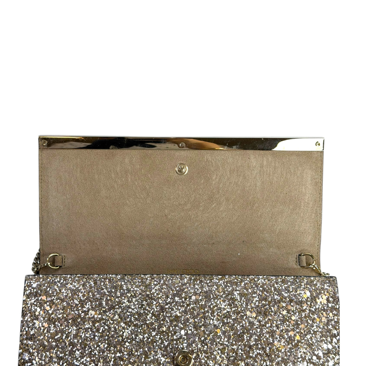 Jimmy Choo Glitter Clutch.