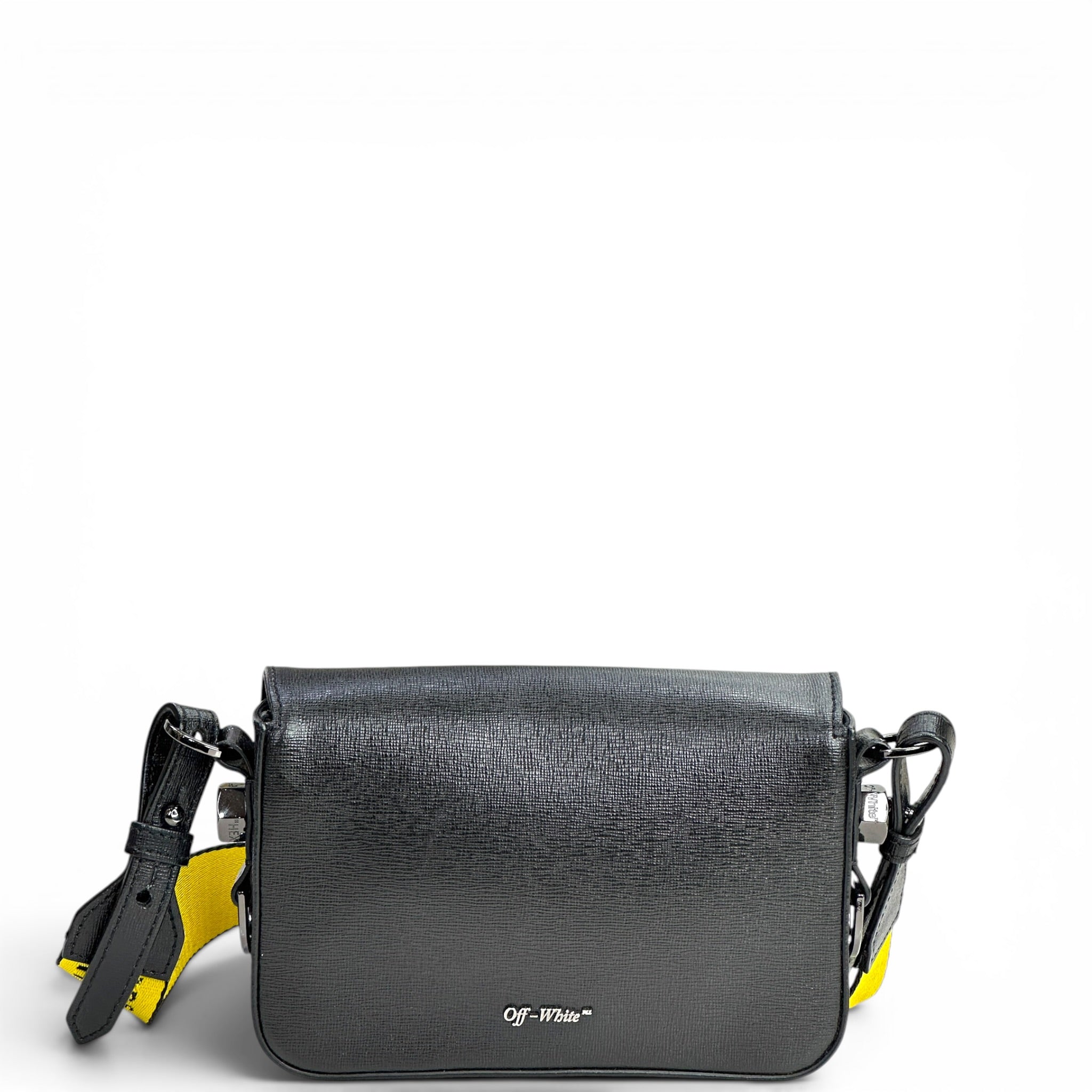 Off-White Clip Crossbody Bag Black/White Leather