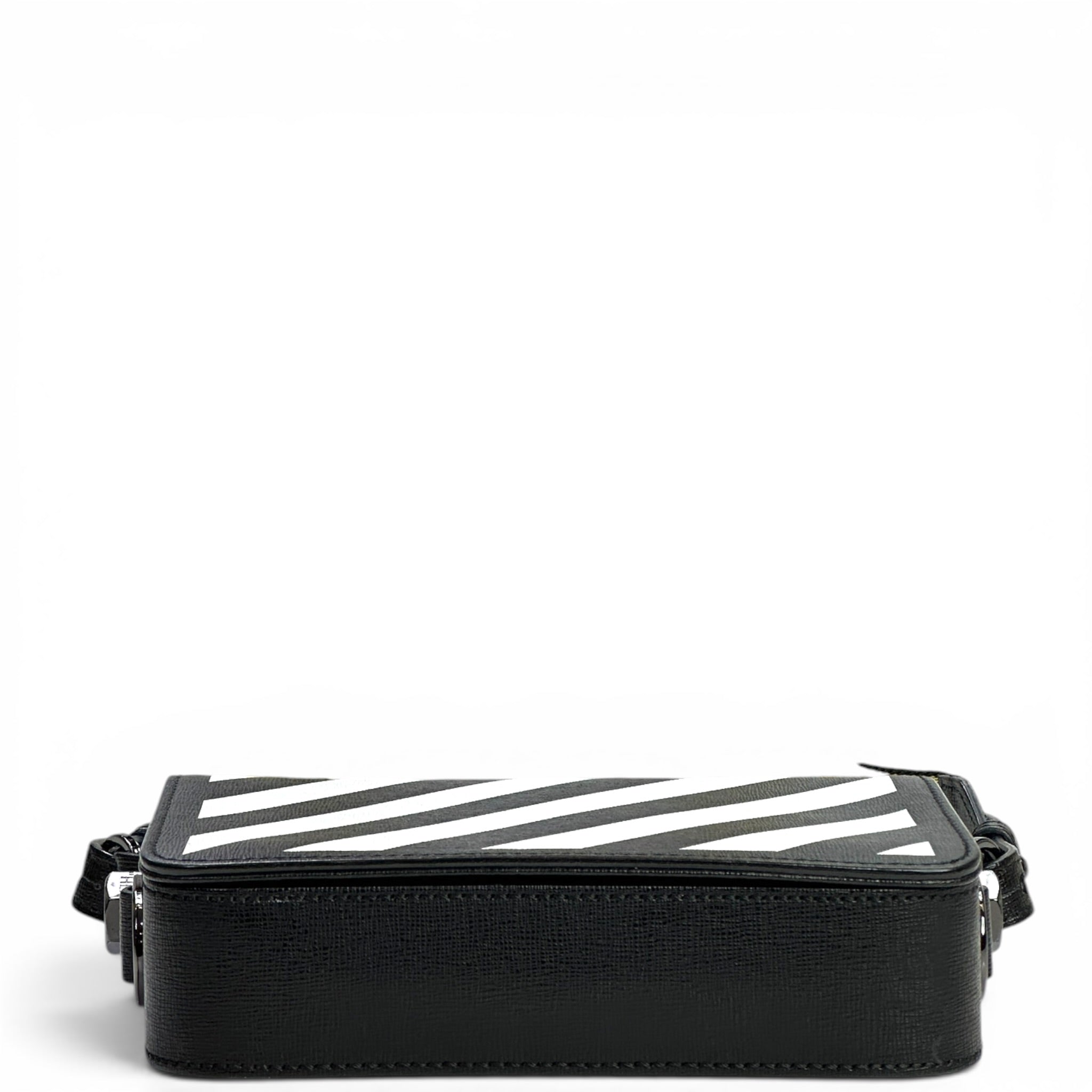 Off-White Clip Crossbody Bag Black/White Leather