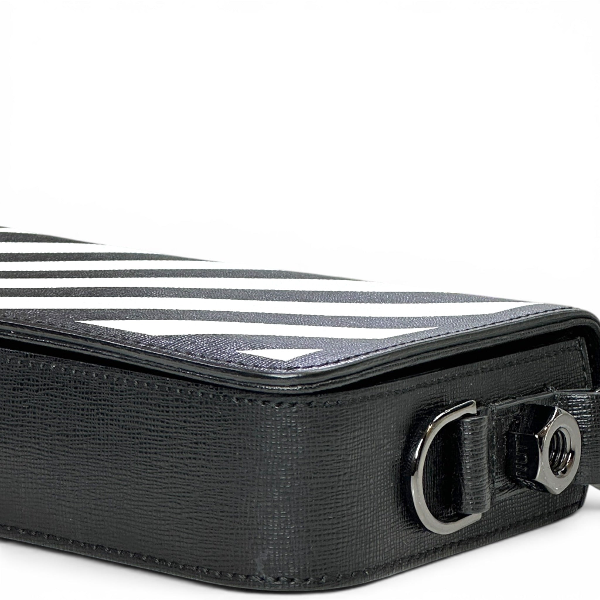 Off-White Clip Crossbody Bag Black/White Leather