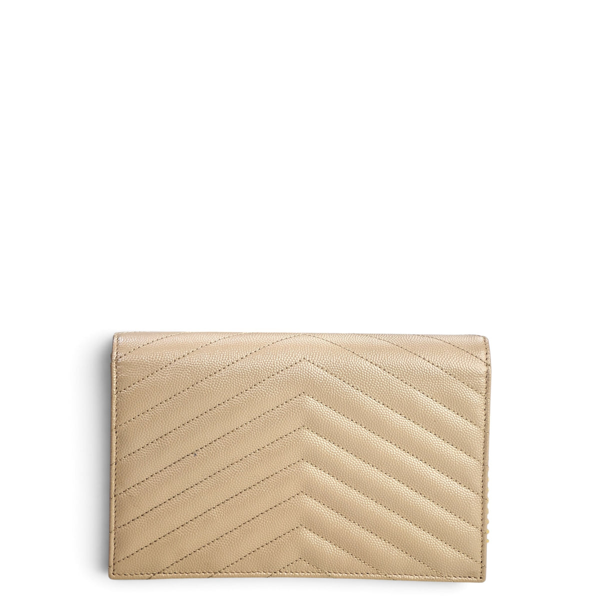 Saint Laurent Cassandre Matelasse beige Envelope With Chain Wallet