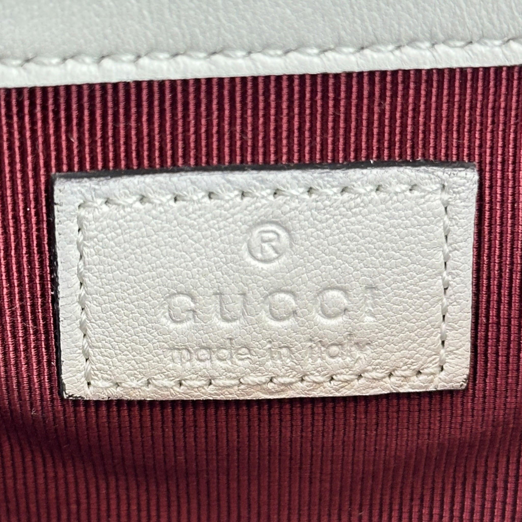 Gucci GG Marmont Shoulder Bag Mini White Matelassé
