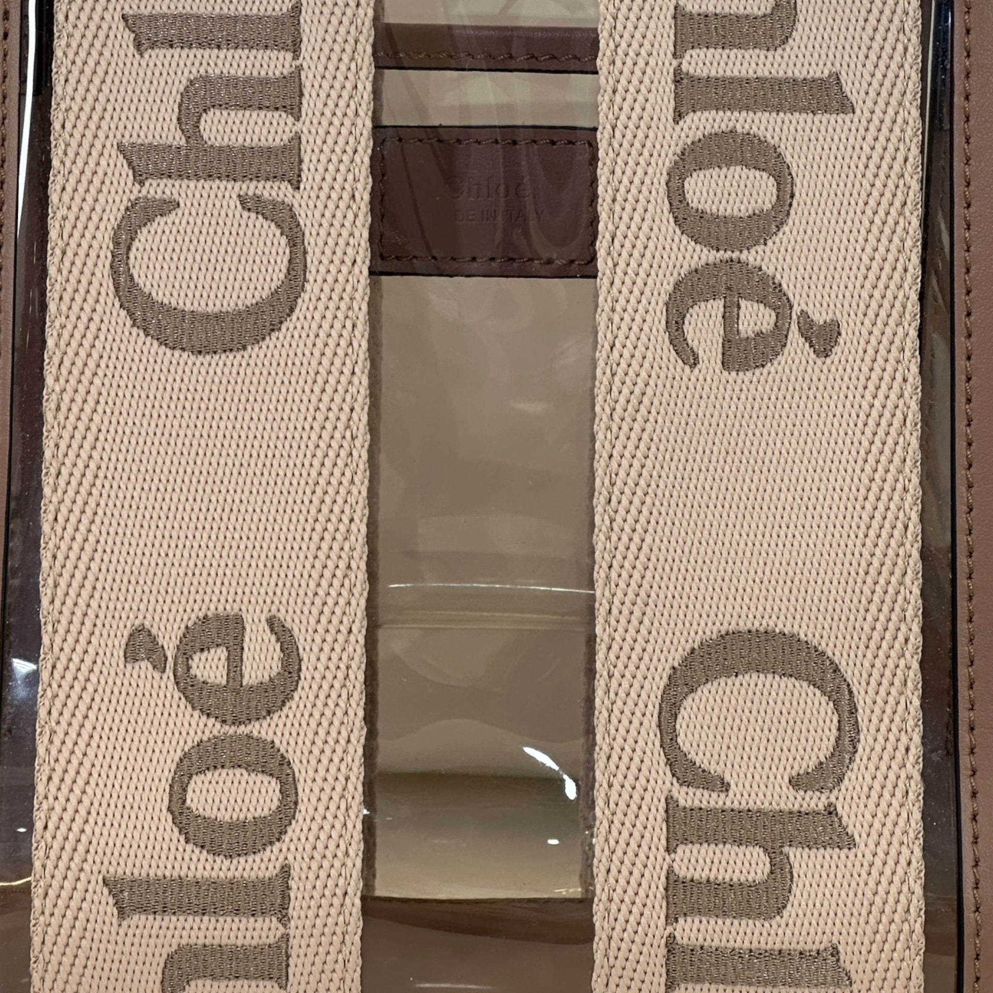 Chloé Woody Tote Bag Small Jelly Blush/Beige Leather Trim