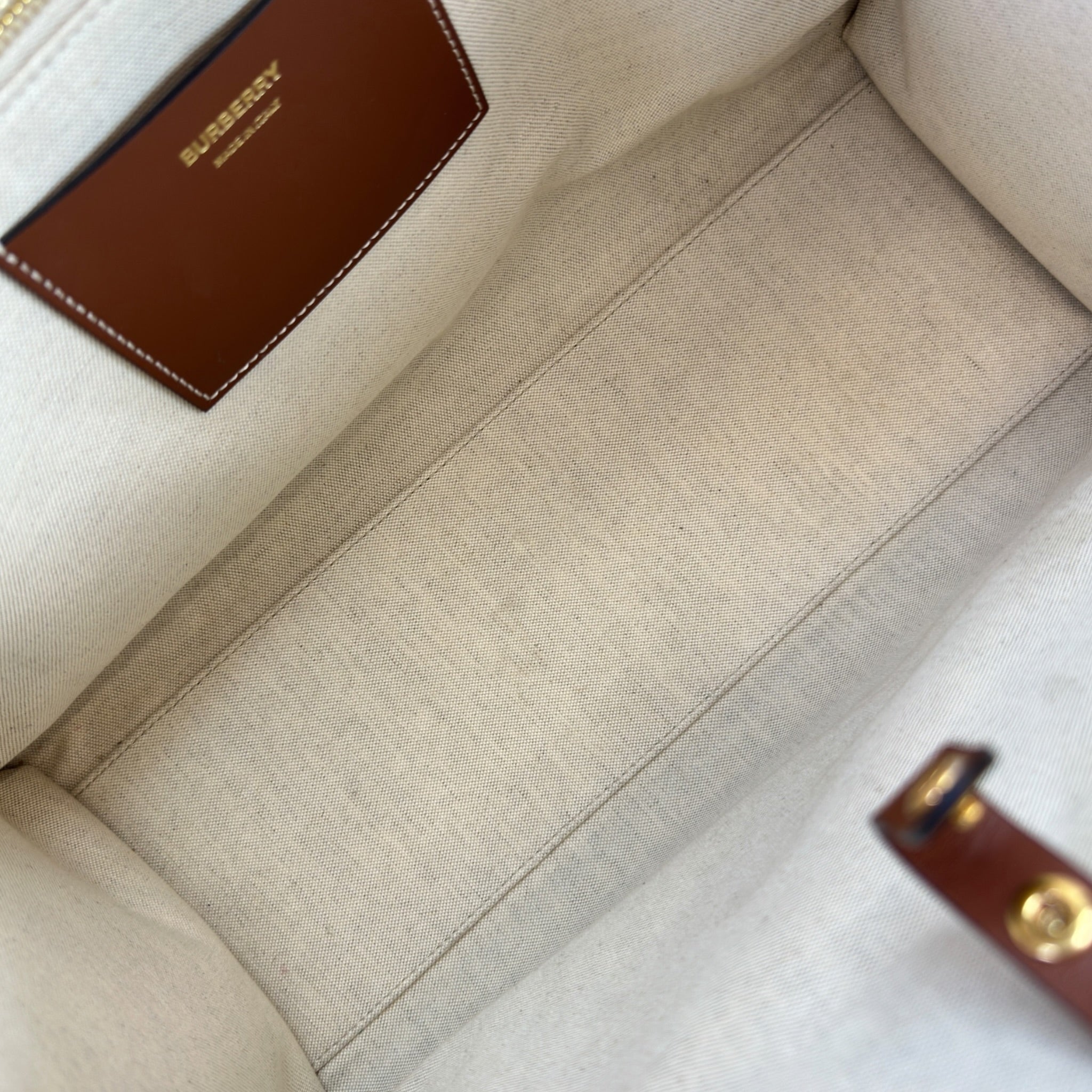 Burberry Freya Canvas Tote Bag