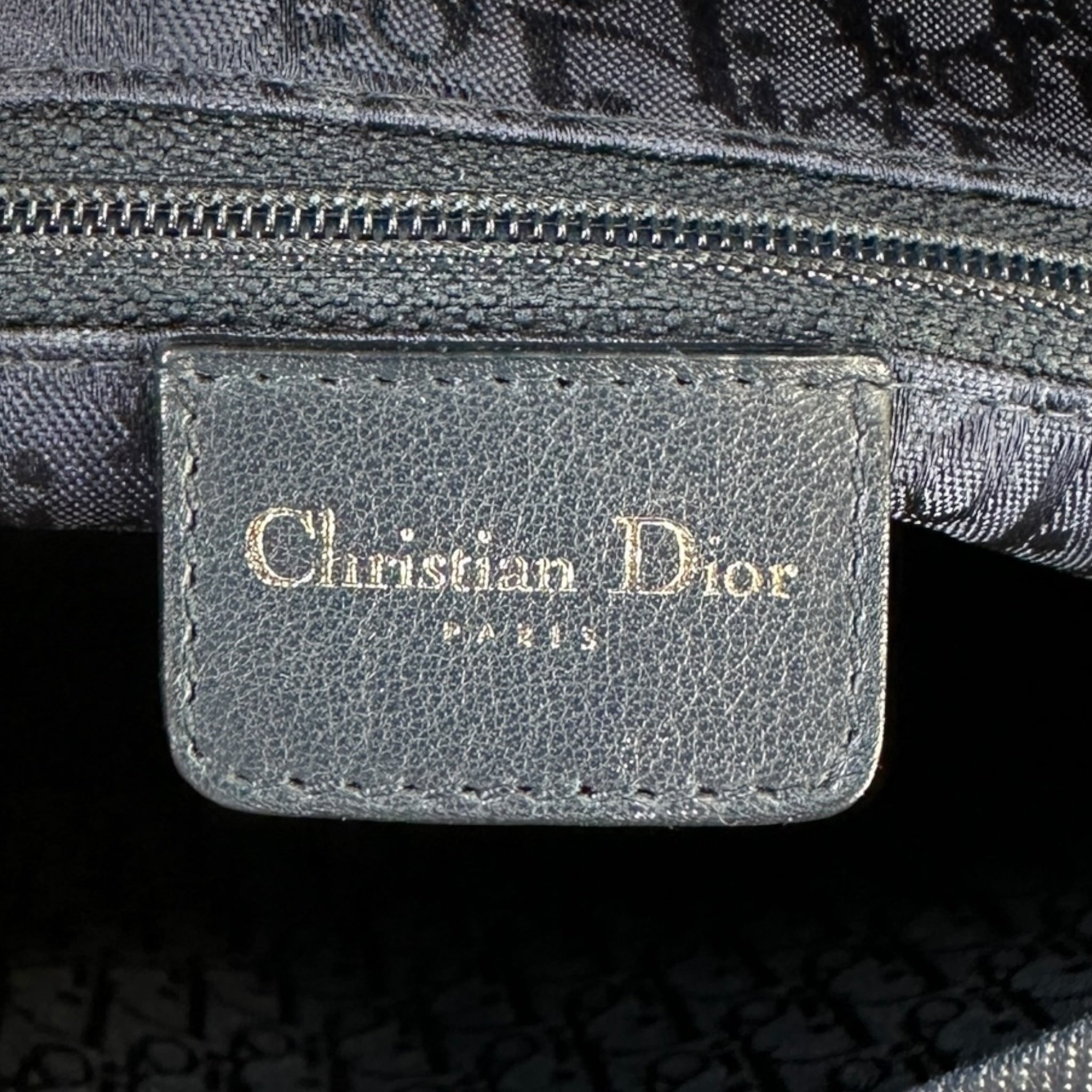 Christian Dior Large Lady Dior Denim Signature Cannage