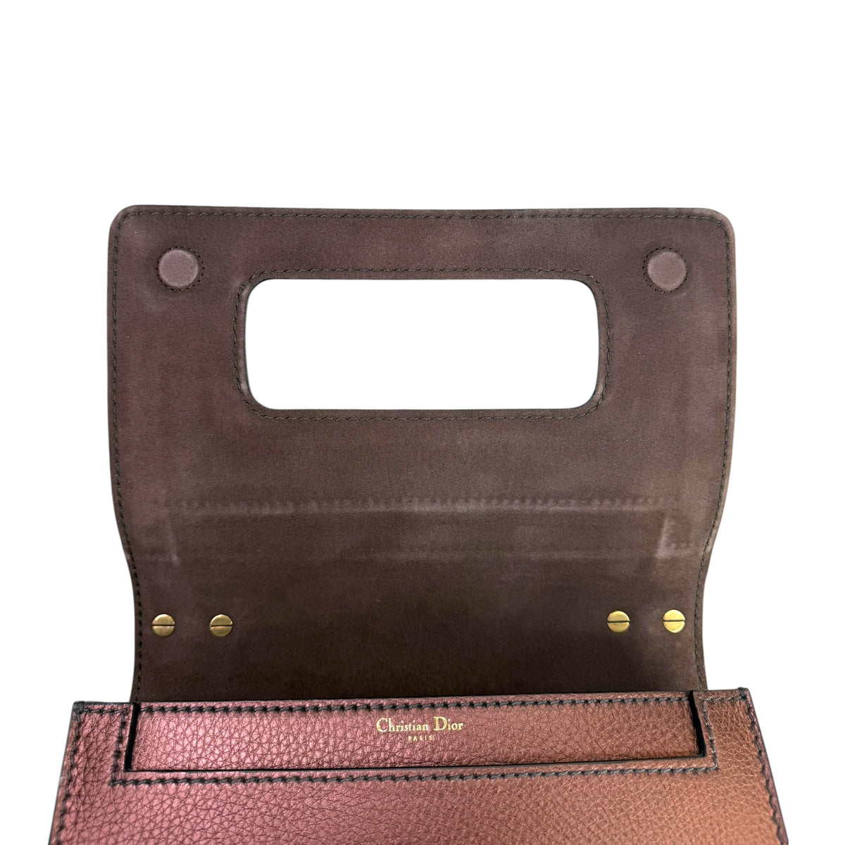 Christian Dior J'Adior Copper Leather Flap Shoulder Bag