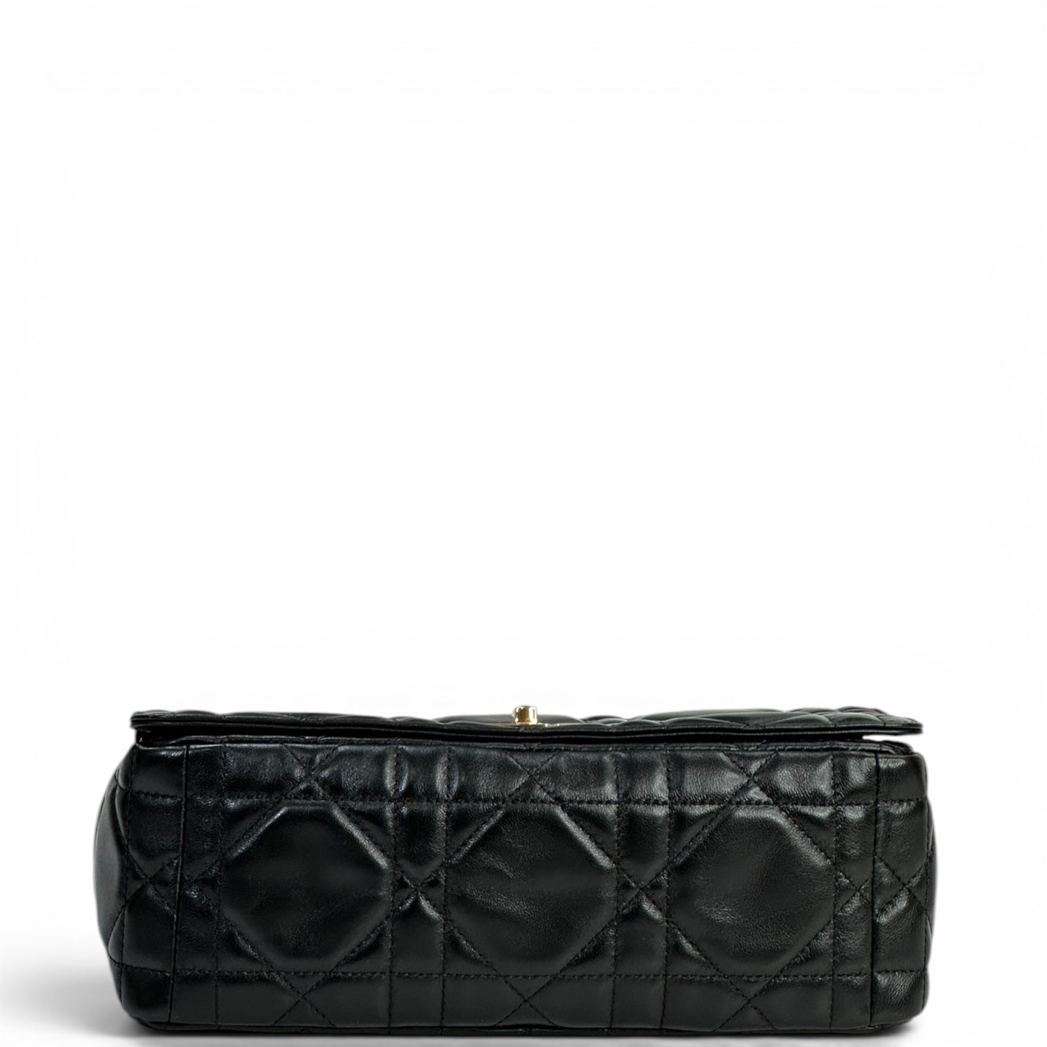 Christian Dior Caro Bag Medium Soft Black Macrocannage Lambskin