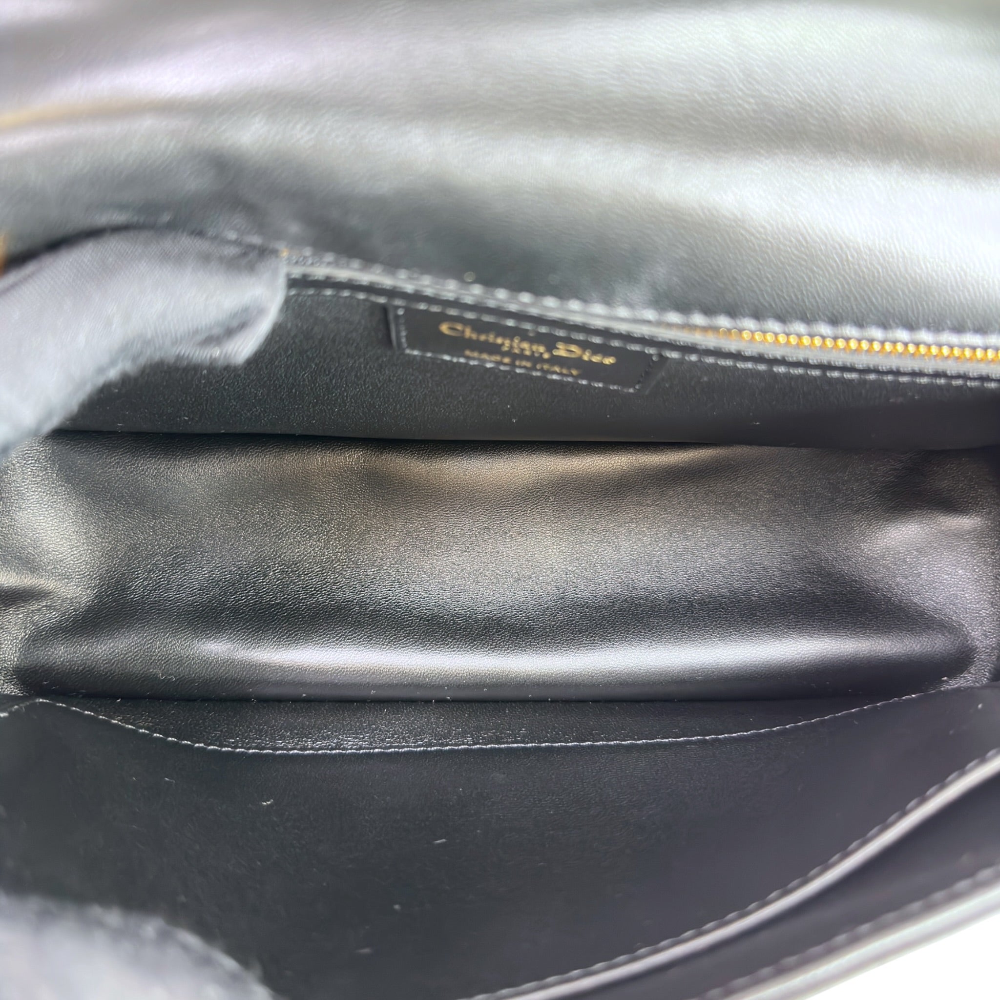 Christian Dior Caro Bag Medium Soft Black Macrocannage Lambskin