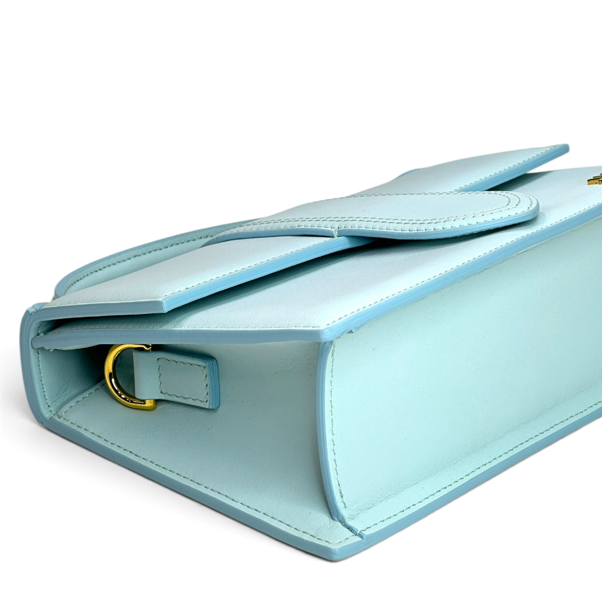 Jacquemus Bambino Powder Blue Leather Bag