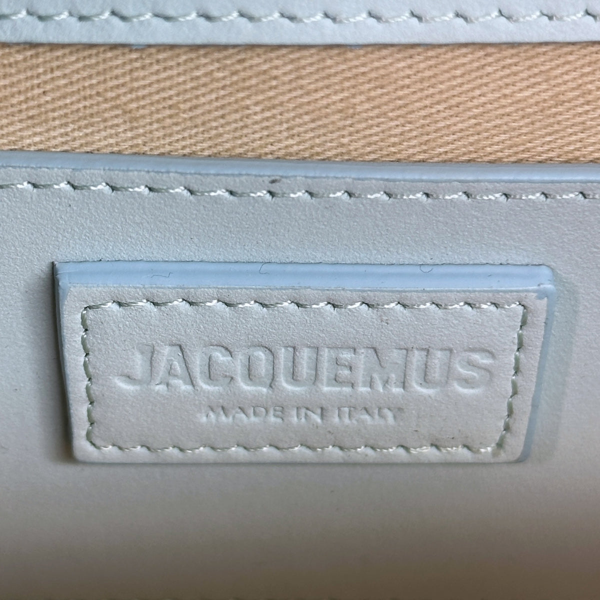 Jacquemus Bambino Powder Blue Leather Bag