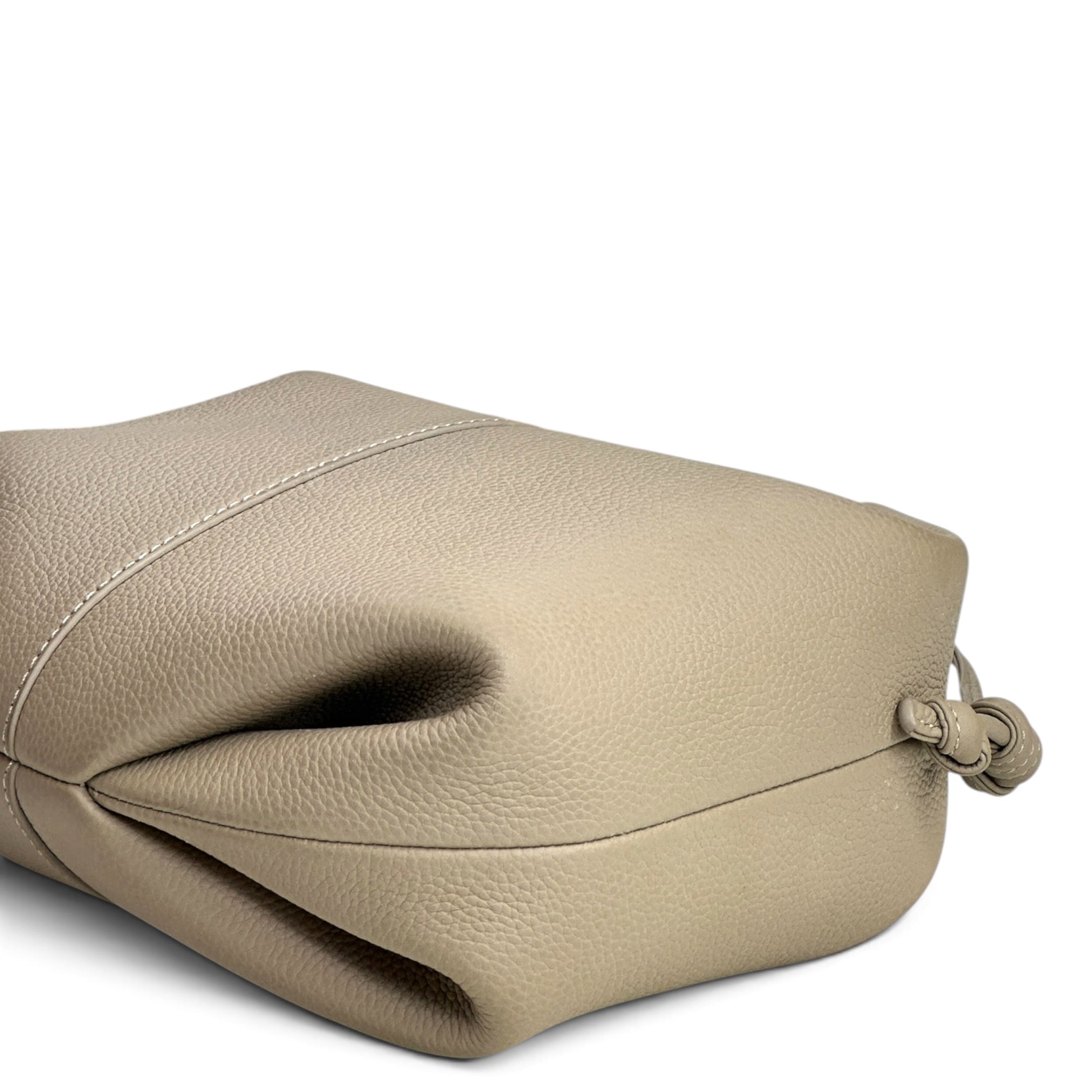 Polene Beri Taupe Leather Handbag