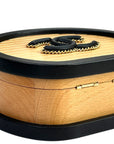 Chanel Beech Wood Lambskin Round CC Vanity Case