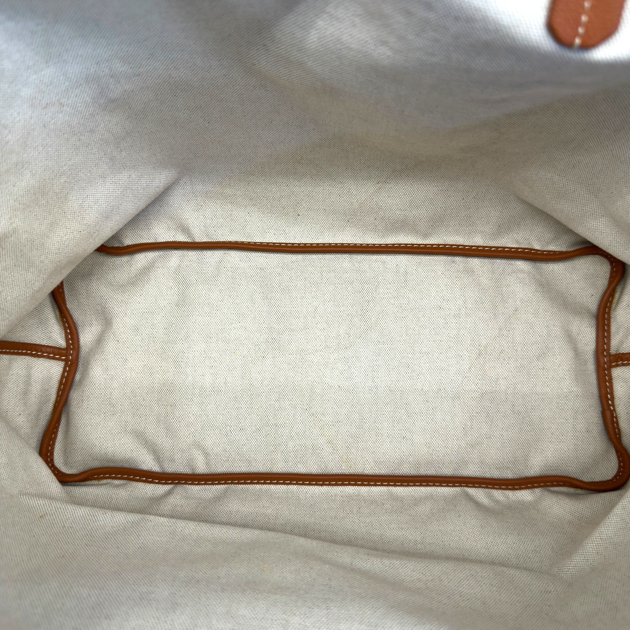 Goyard St Louis PM Tote Black/Tan Goyardine
