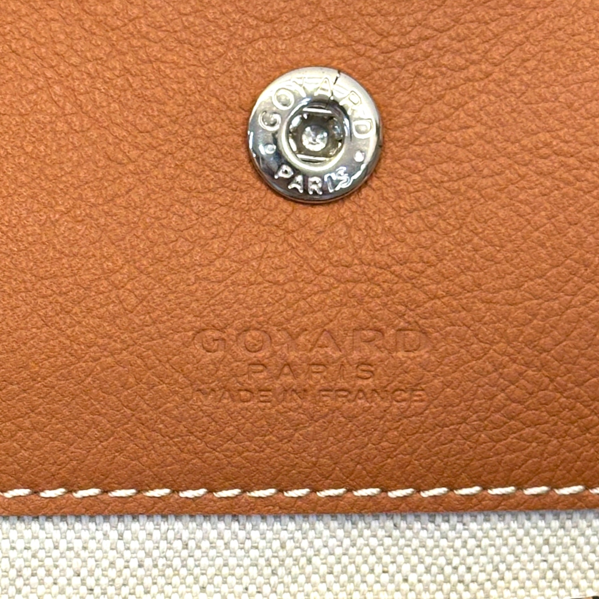 Goyard St Louis PM Tote Black/Tan Goyardine