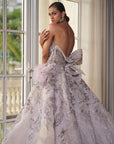 Estelle" Pale Mauve Tulle Bridal Gown