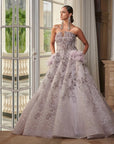 Estelle" Pale Mauve Tulle Bridal Gown