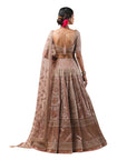 Embroidered kalidar lehenga with jharokha motifs