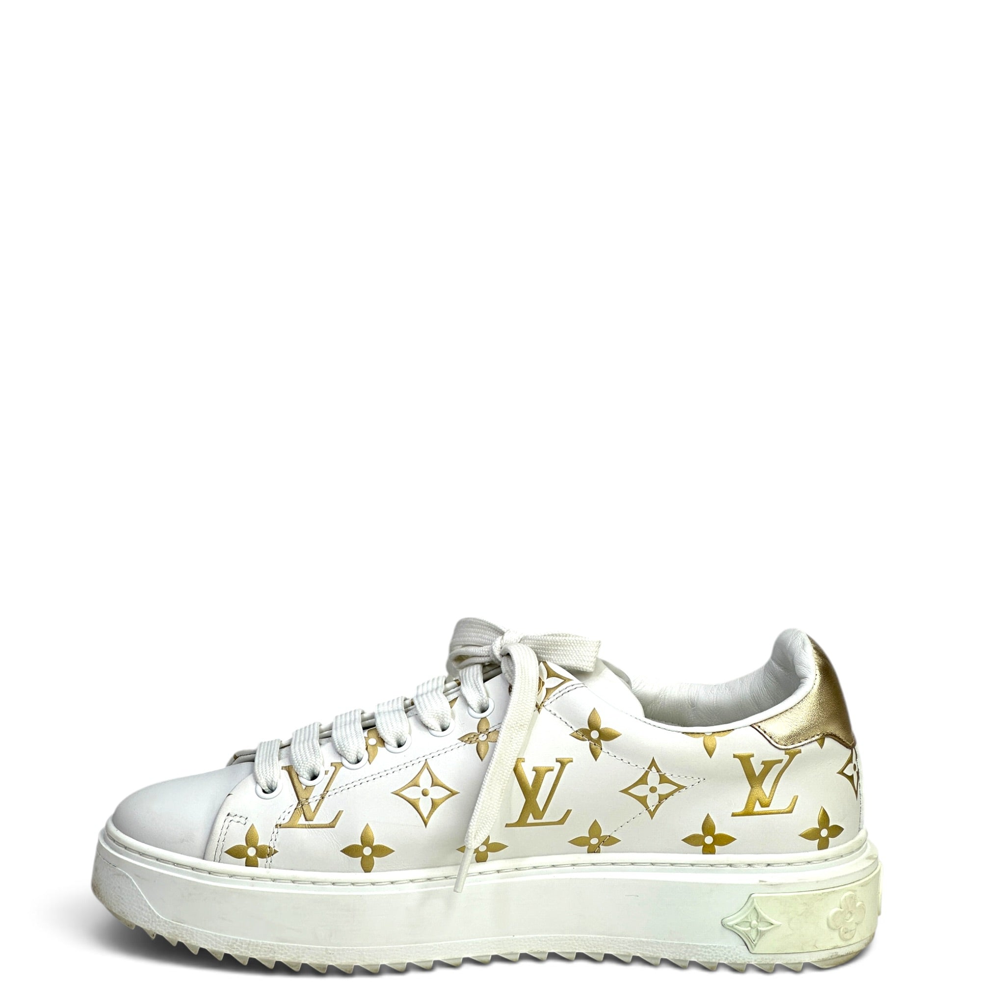 Louis Vuitton Time Out White Leather Sneaker EU 38.5
