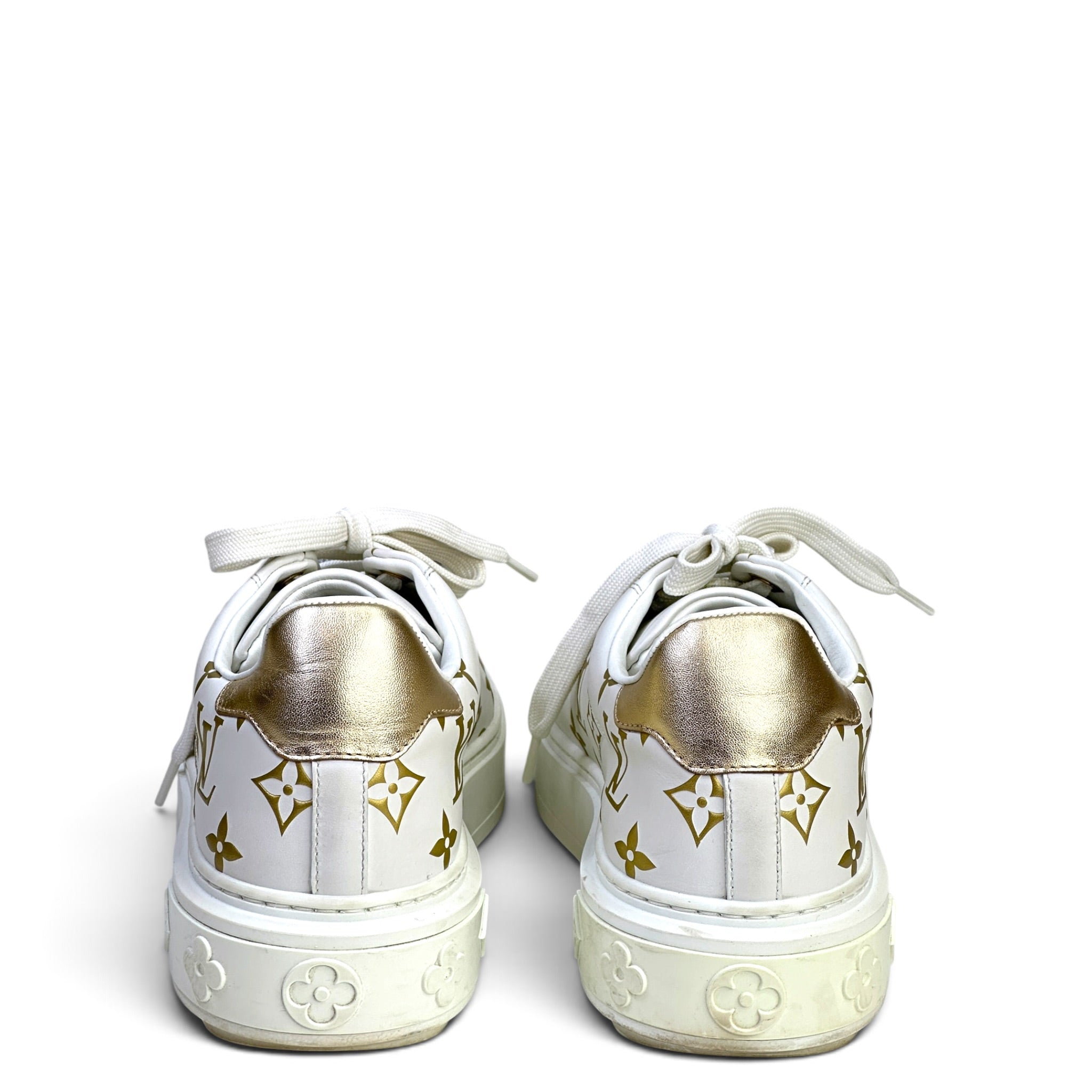 Louis Vuitton Time Out White Leather Sneaker EU 38.5