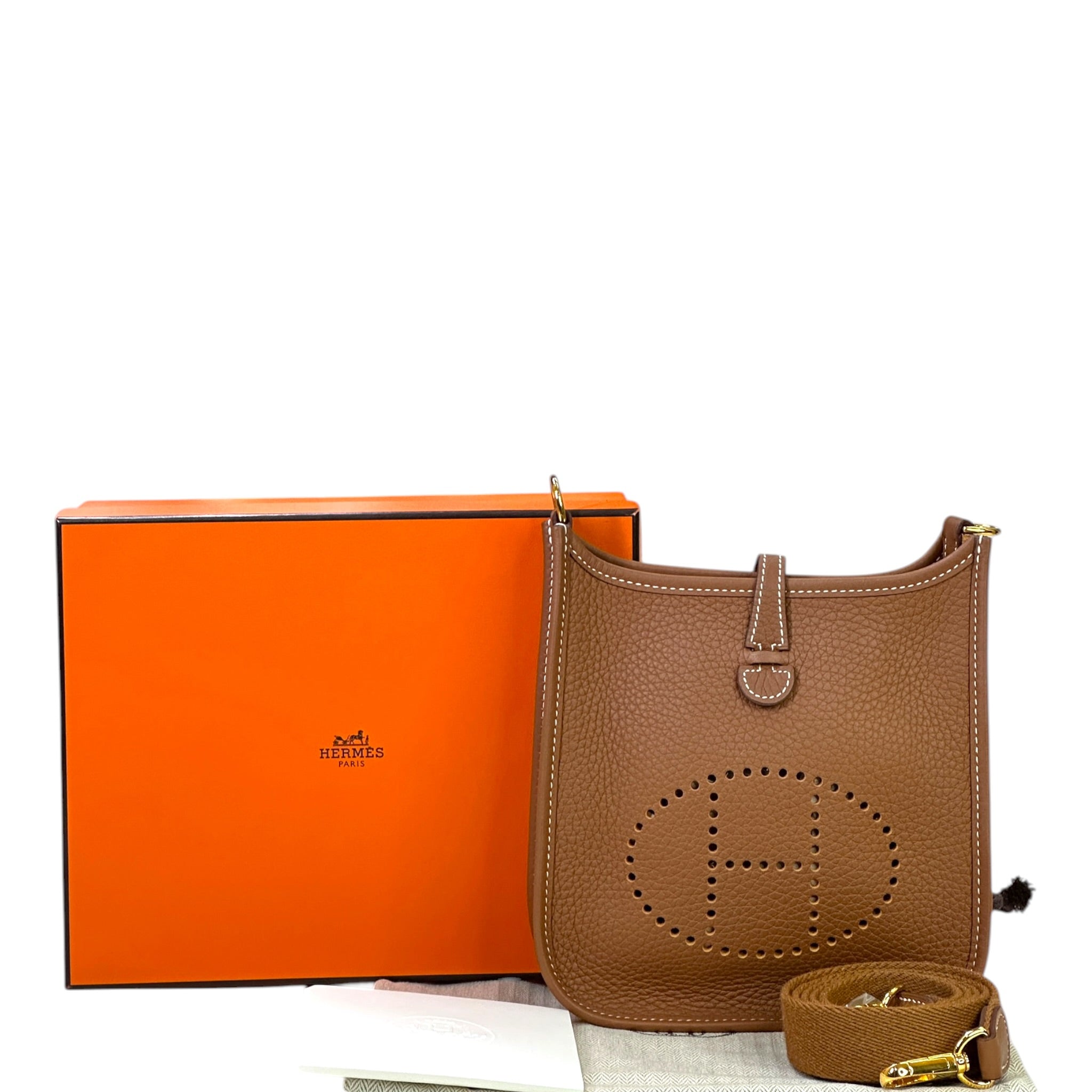 Hermès Evelyne Mini 16 Gold GHW