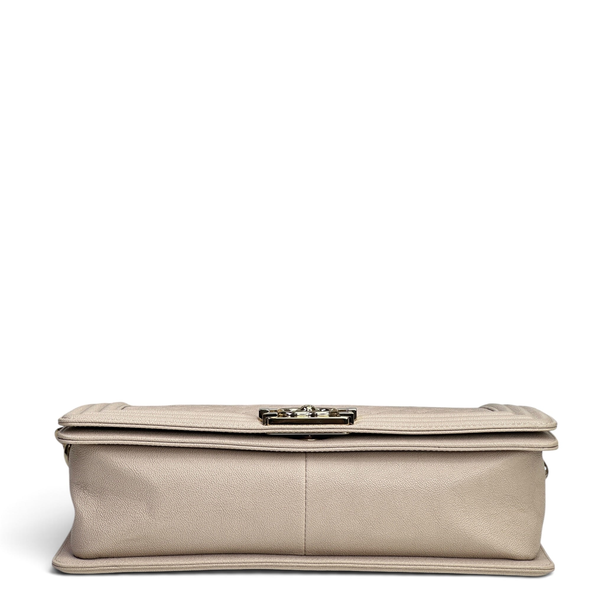 Chanel Boy bag Medium Light Beige Quilted Leather Bag