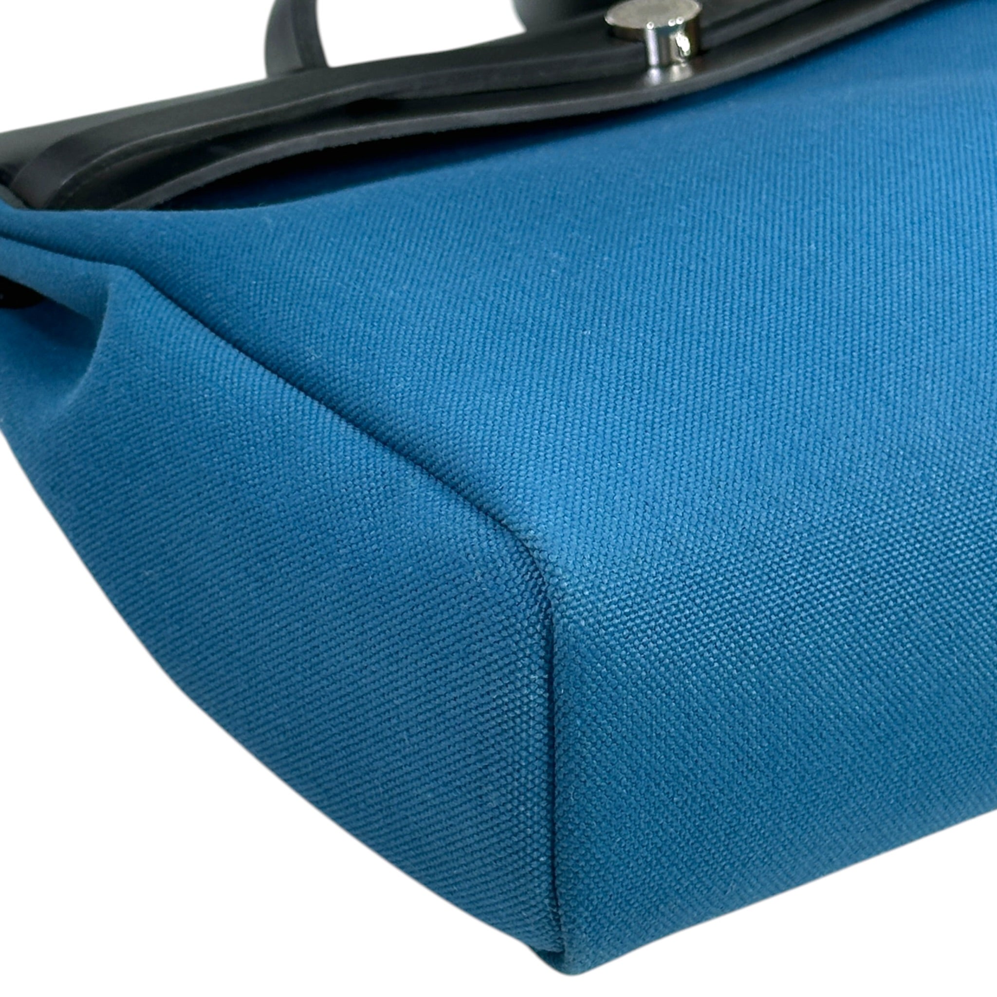 Hermès Herbag Messenger 39 Blue Canvas PHW