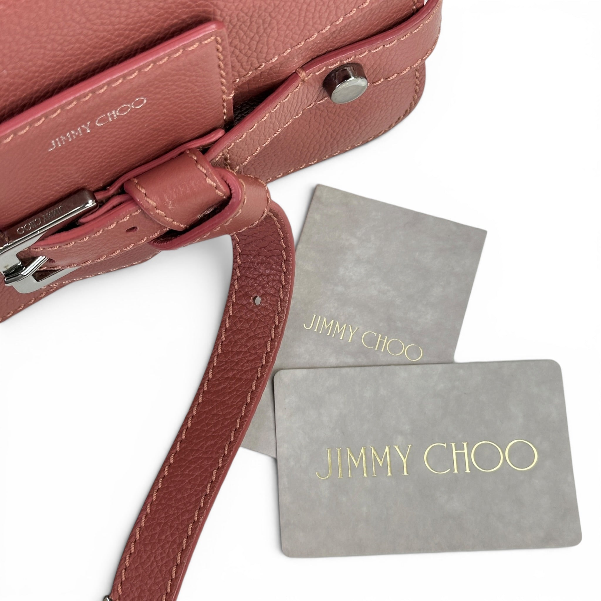 Jimmy Choo Lexie Rosewood Leather Crossbody Bag