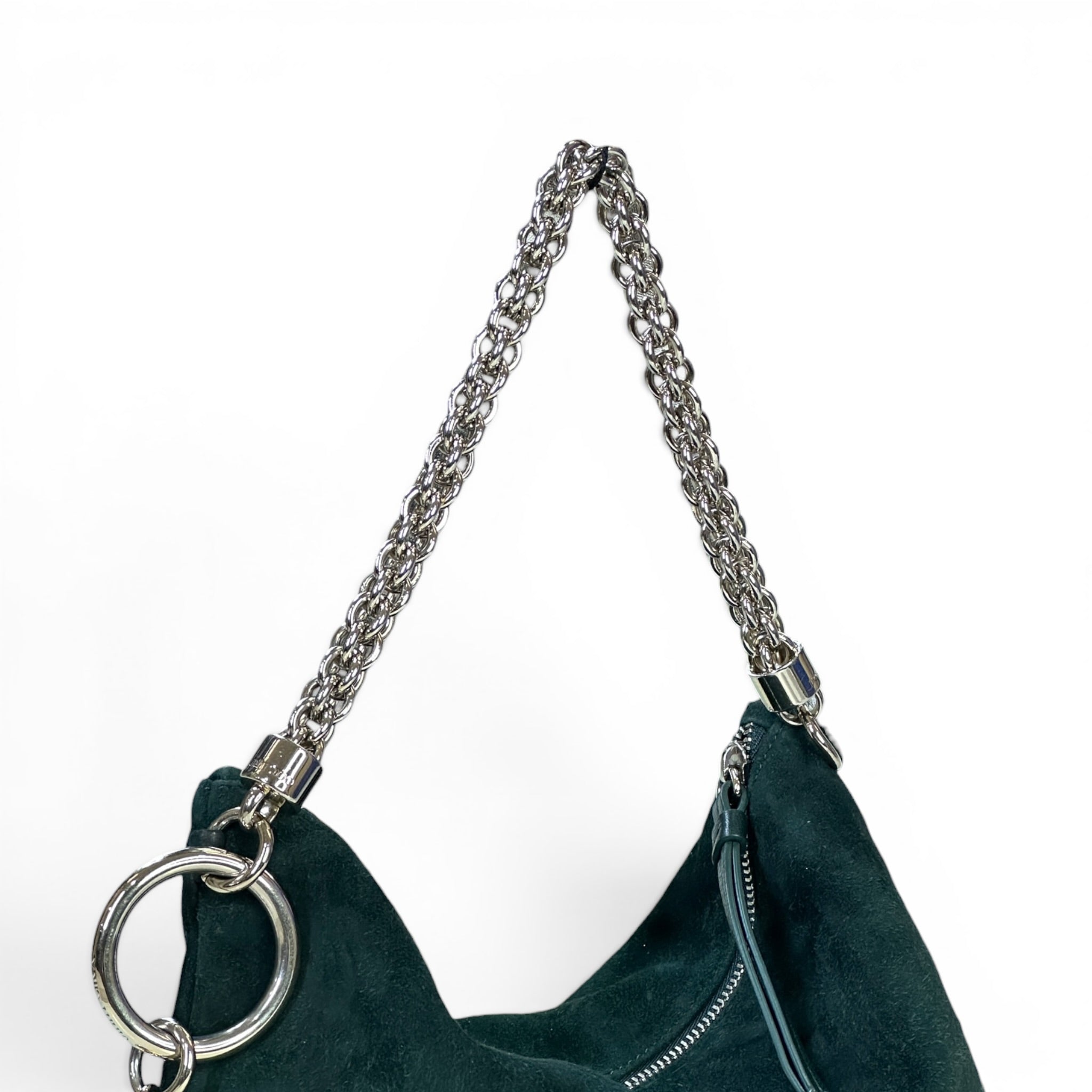 Jimmy Choo Callie Green Suede Clutch