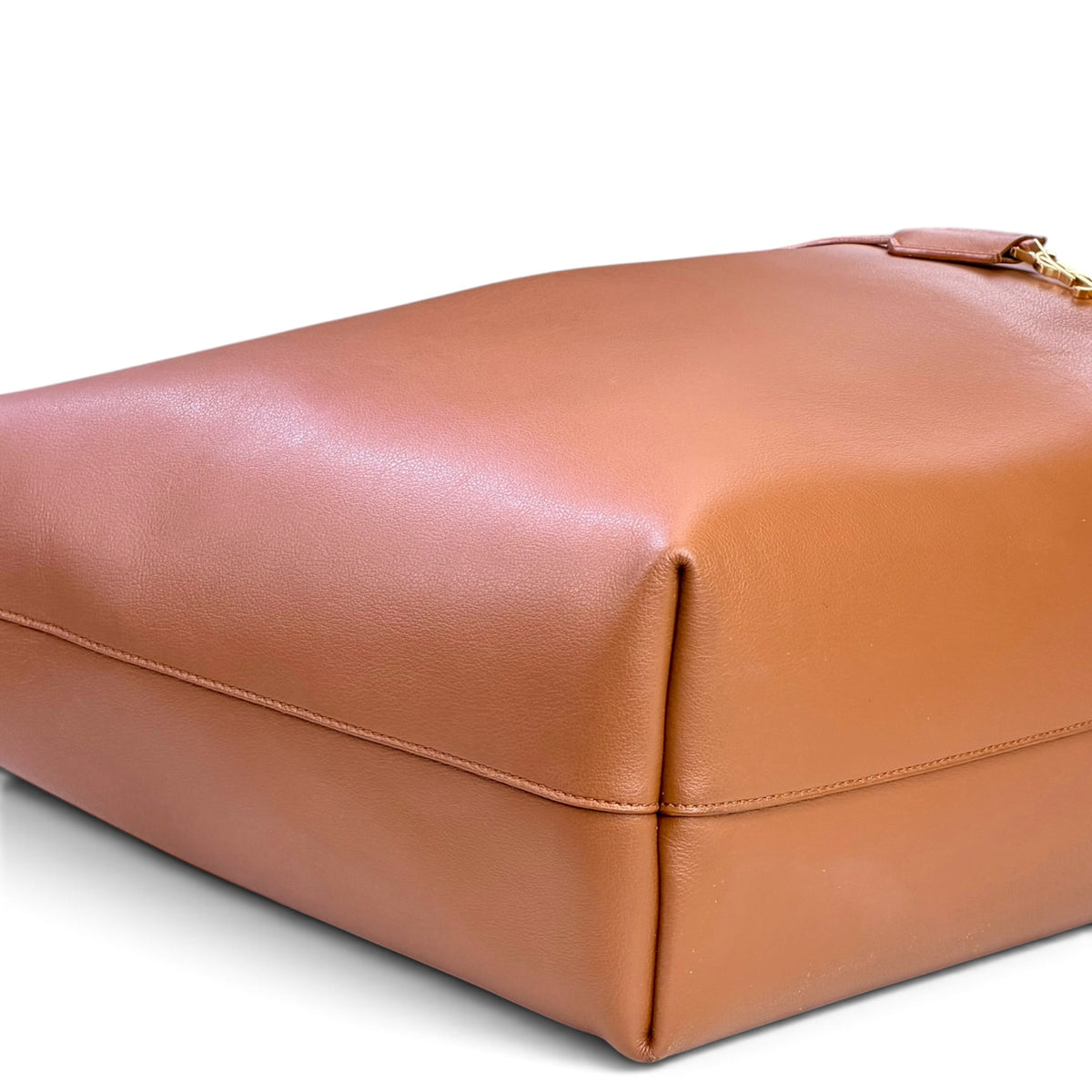 Saint Laurent East/West Shopping Large tan leather Tote