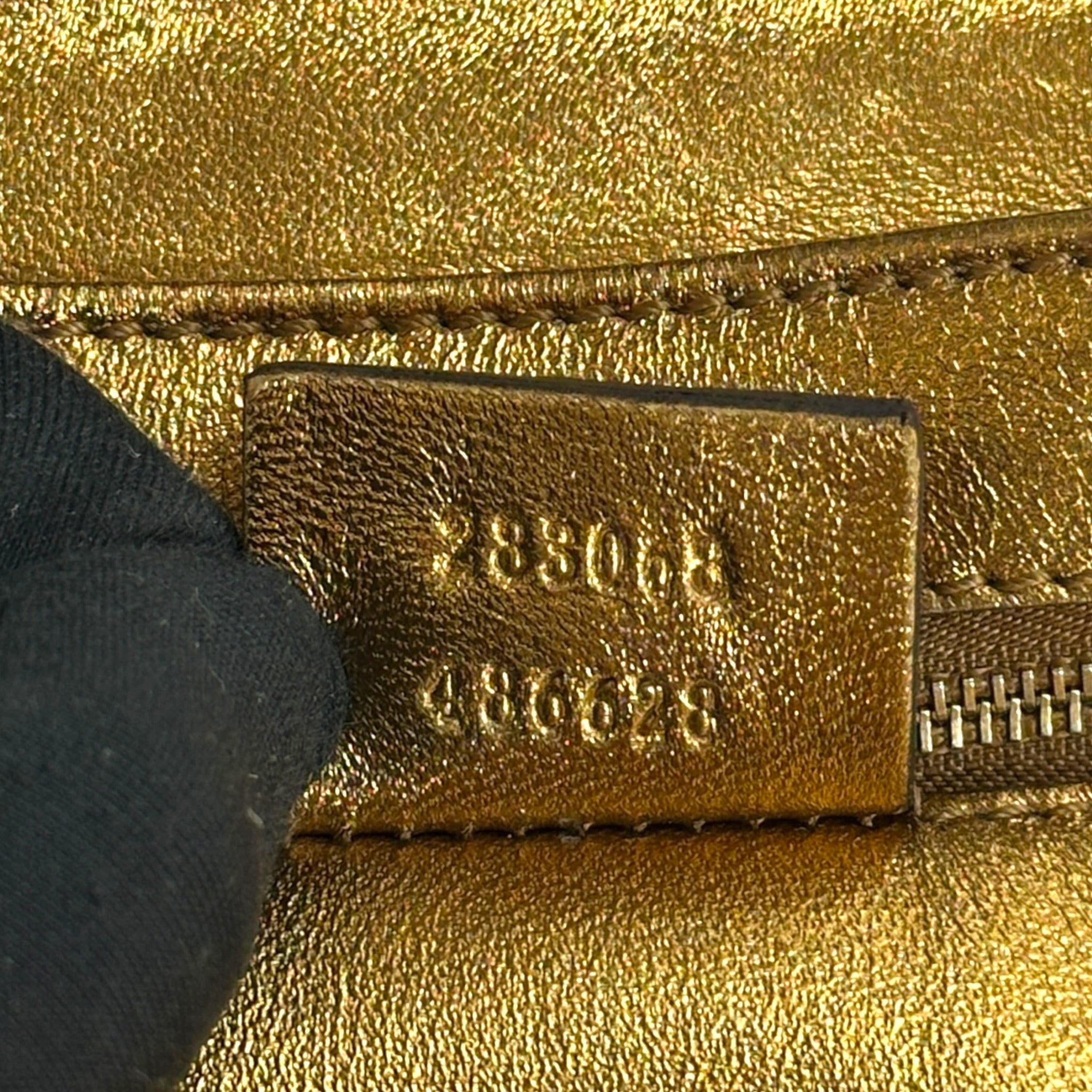 Gucci Minaudière Clutch Gold Water-Snakeskin